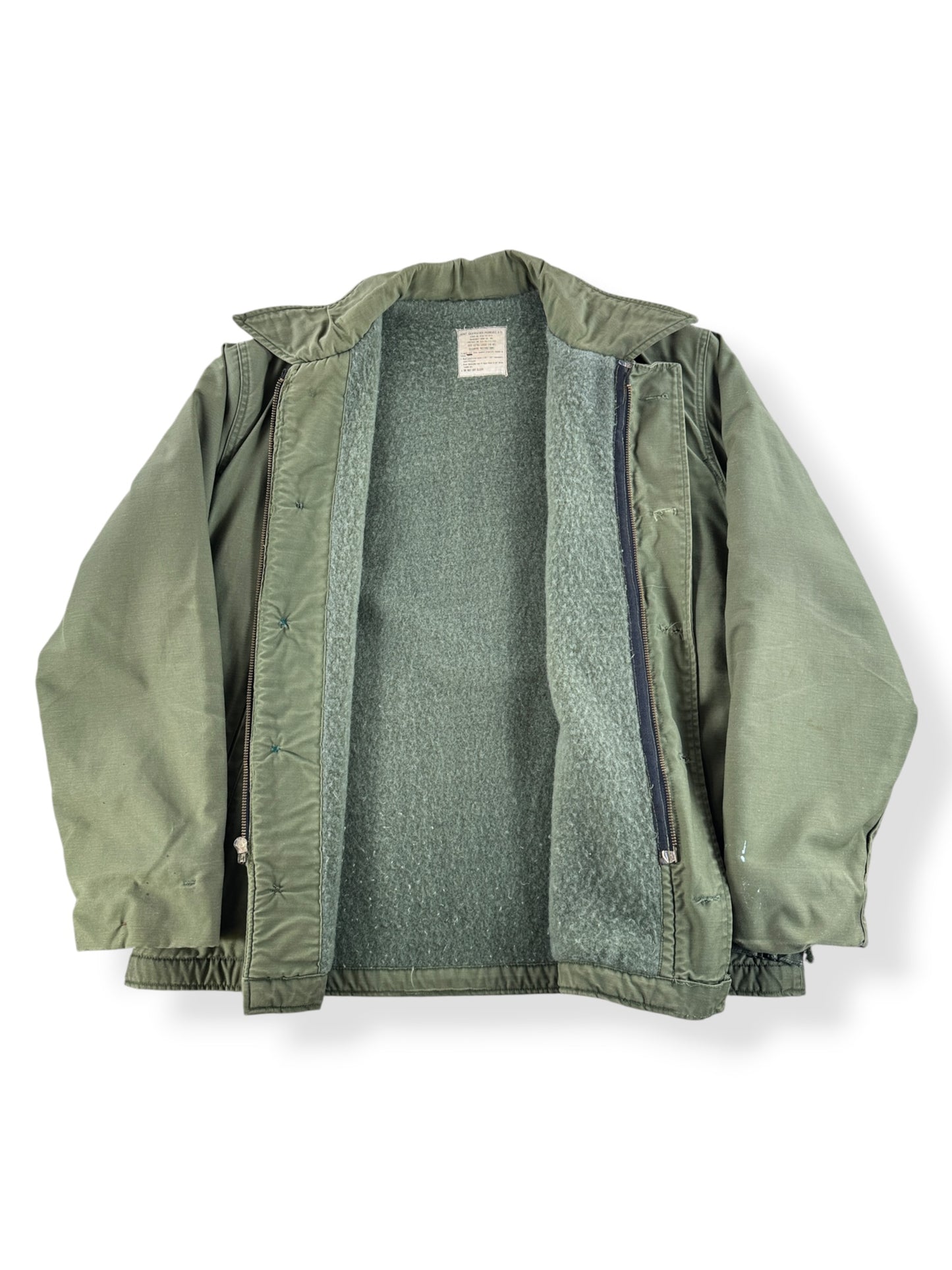 Inside of Vintage Cold Weather A-2 Deck Jacket SZ XL