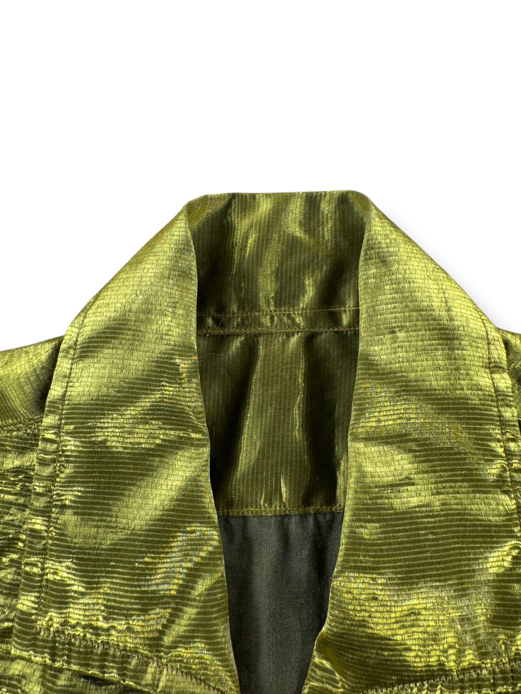 Tag on Vintage Gold Rockabilly Top SZ S
