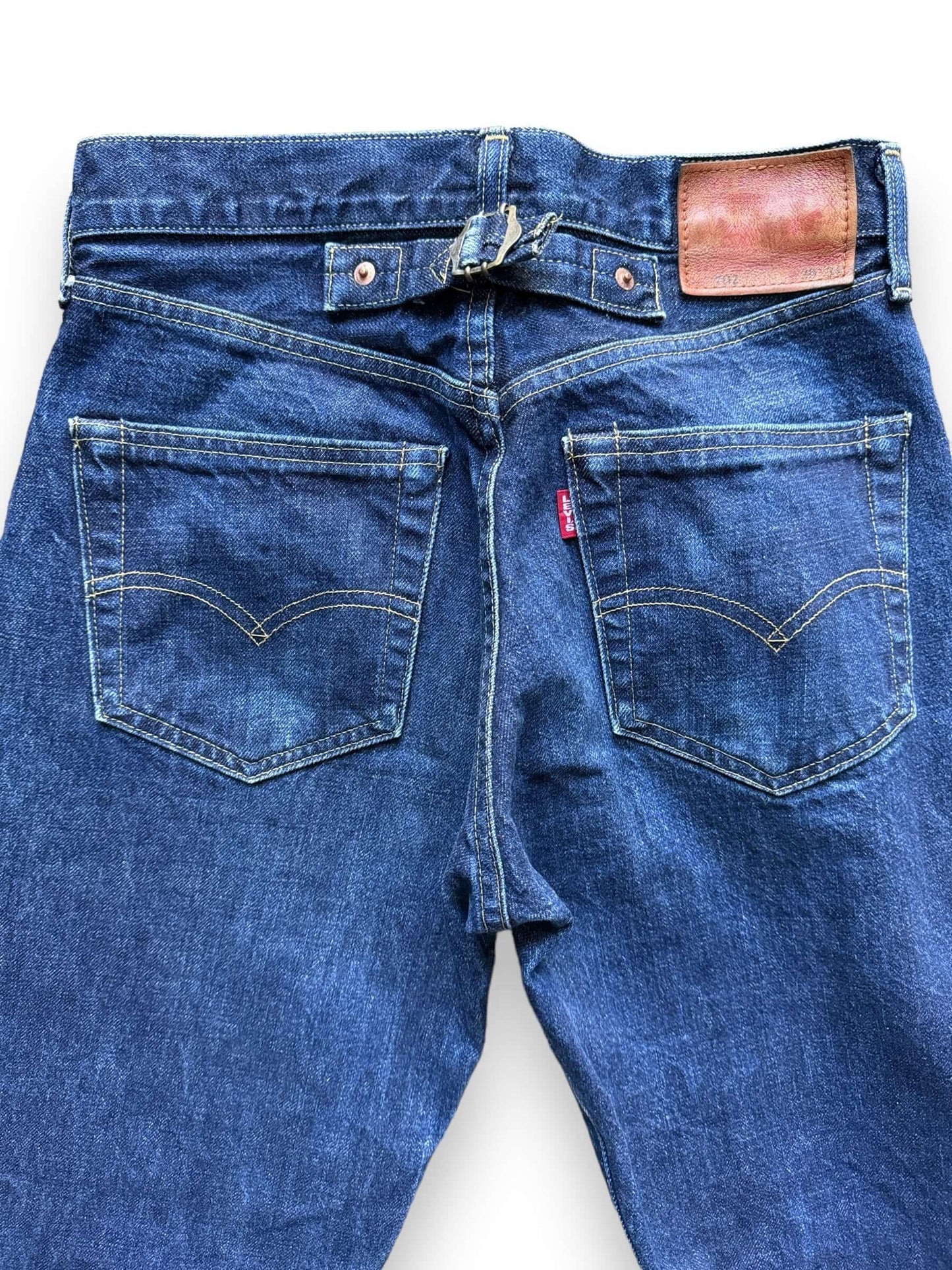 Rear Detail on Levi's Classic LVC 702 Repro Selvedge Denim Bucklebacks W29