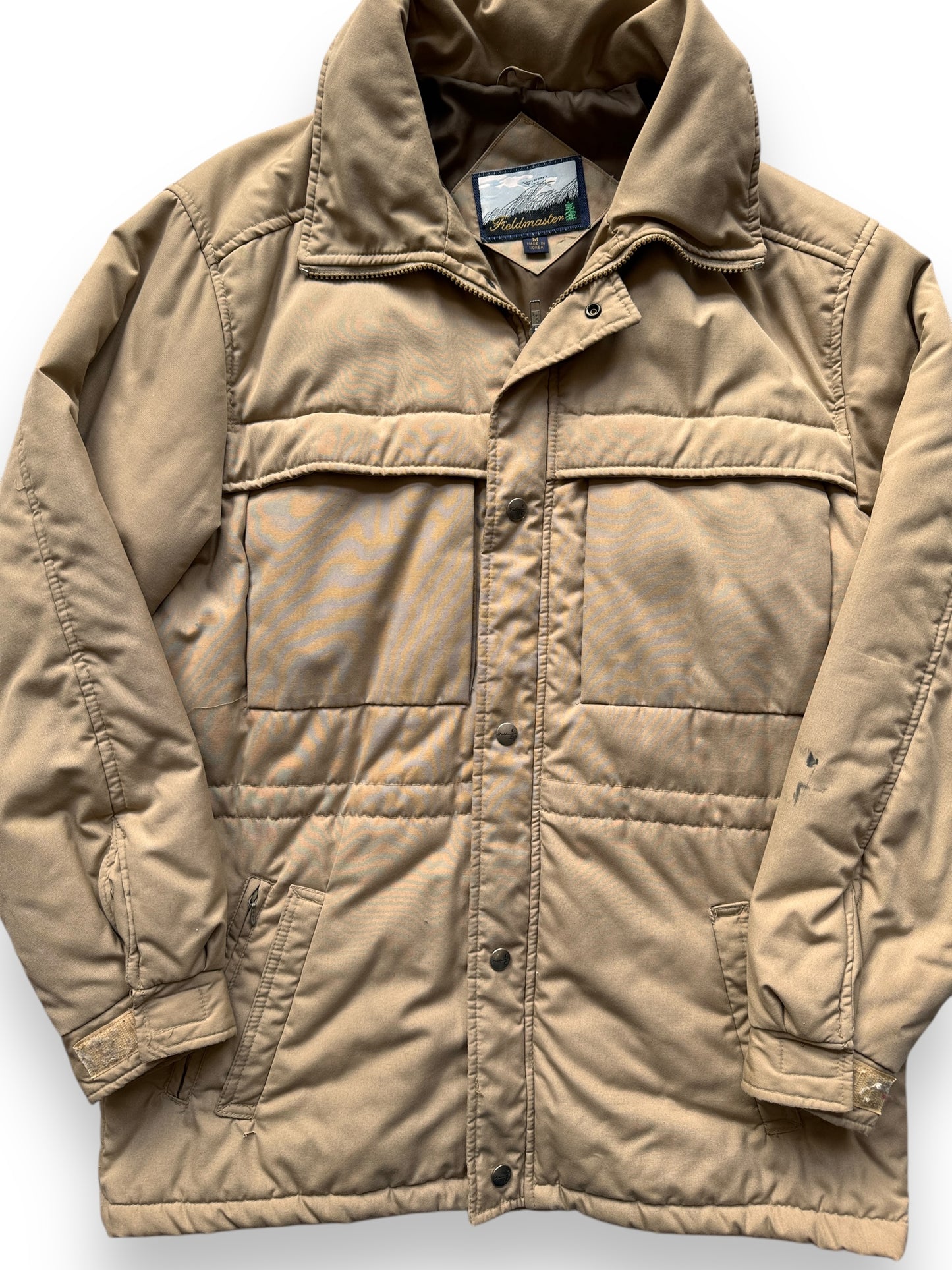 front close up of Vintage Fieldmaster Puffer Coat SZ M