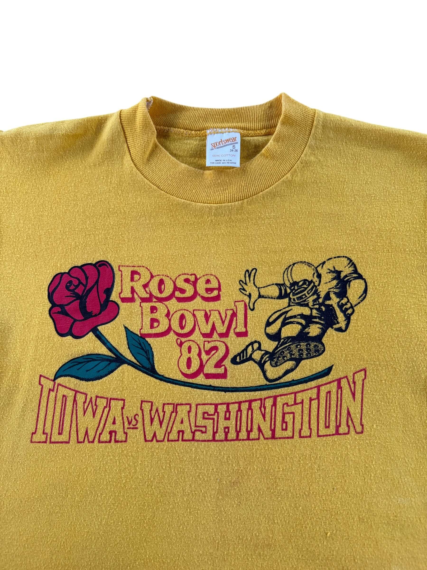 Graphic of Vintage 1982 UW Rose Bowl Tee SZ S (Fits XS)