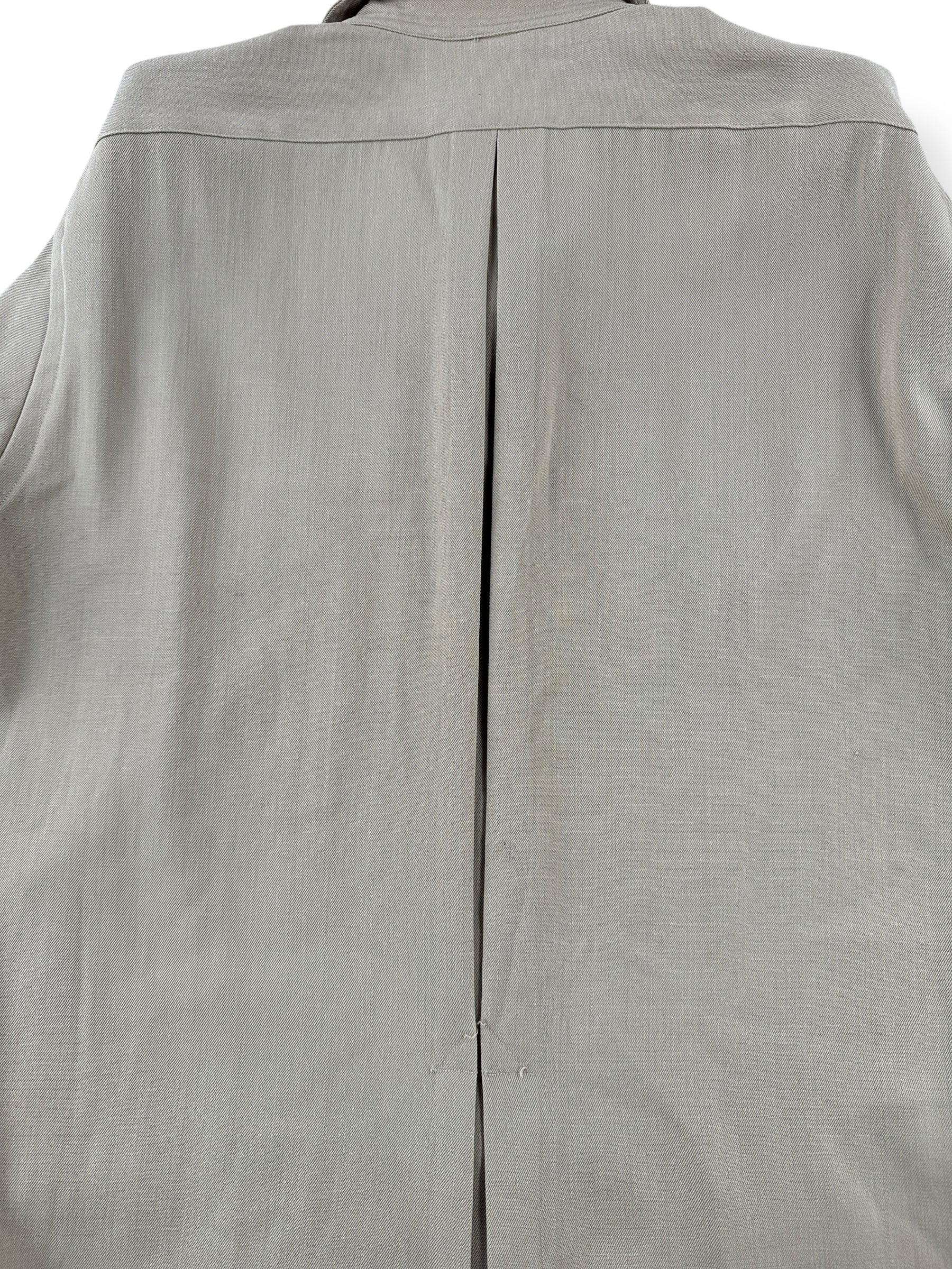 Back Pleat on Vintage 60s Era Gabardine Pearlsnap SZ M