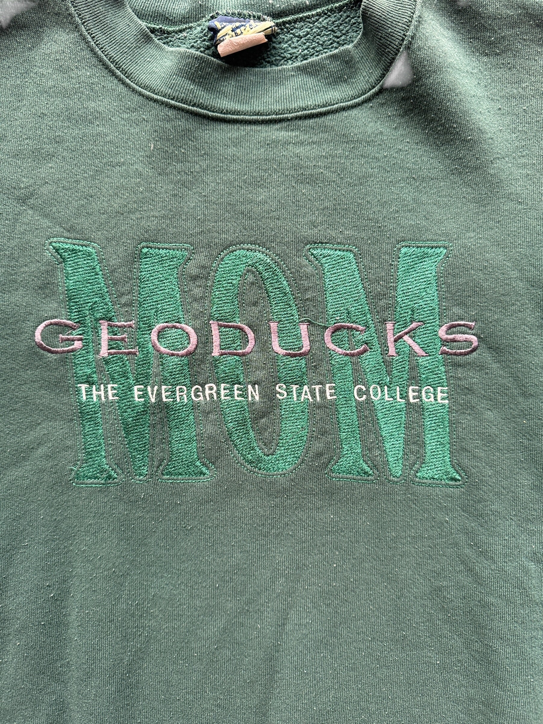 Graphic on Vintage Evergreen State College Geoducks Crewneck SZ L