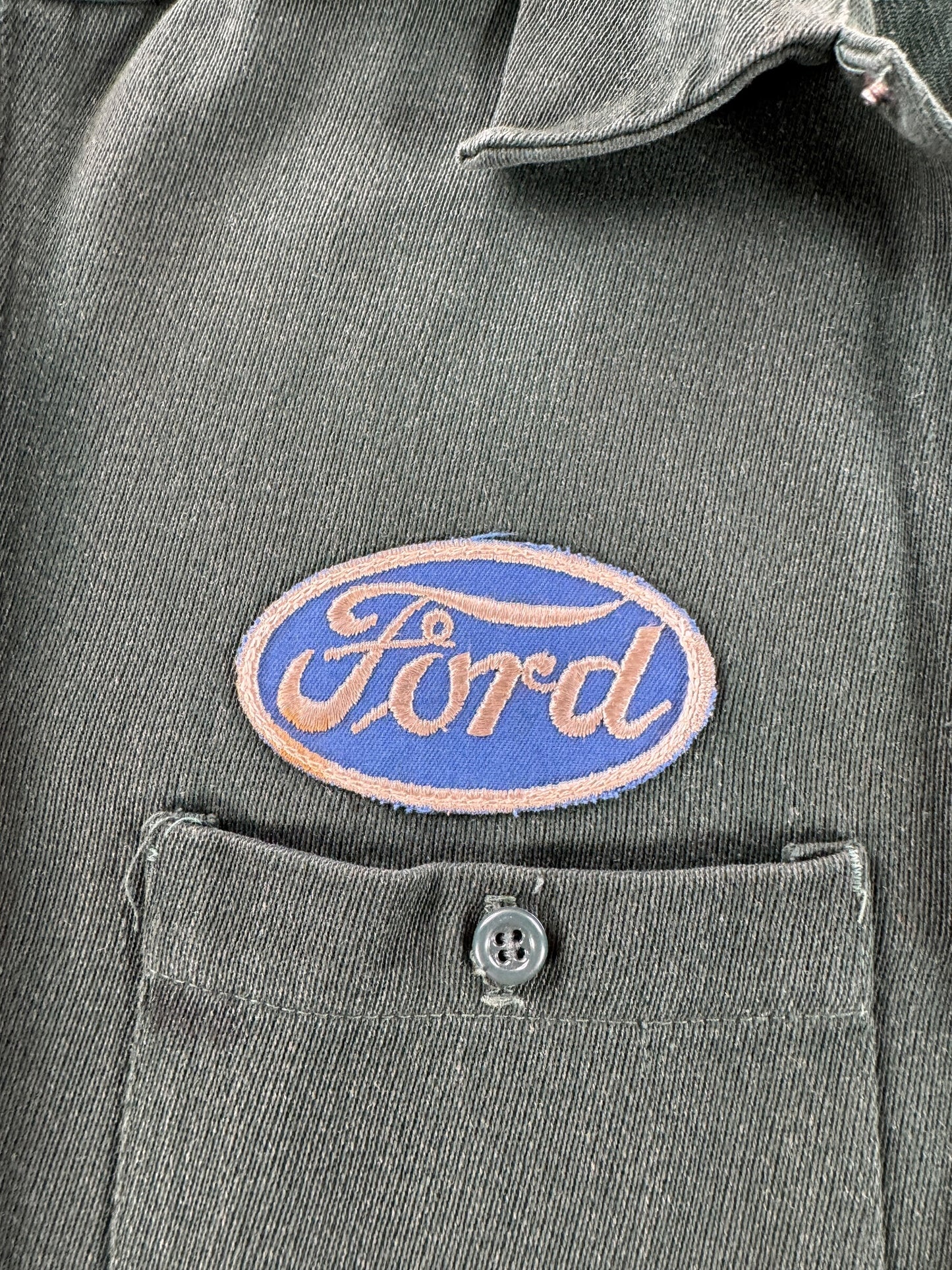 Patch on Vintage Scolnick Brothers English Ford Chainstitch Jacket SZ M