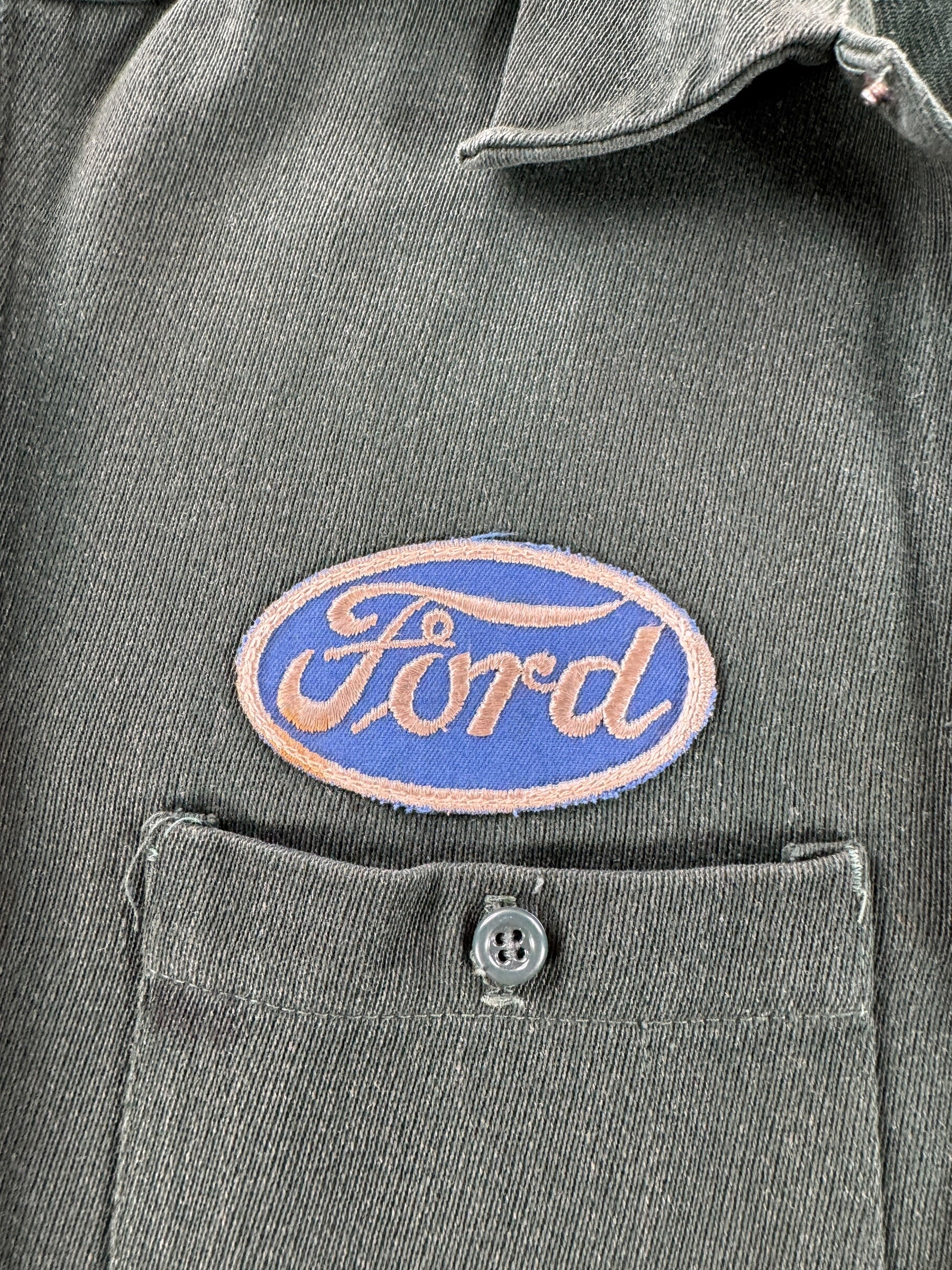 Patch on Vintage Scolnick Brothers English Ford Chainstitch Jacket SZ M