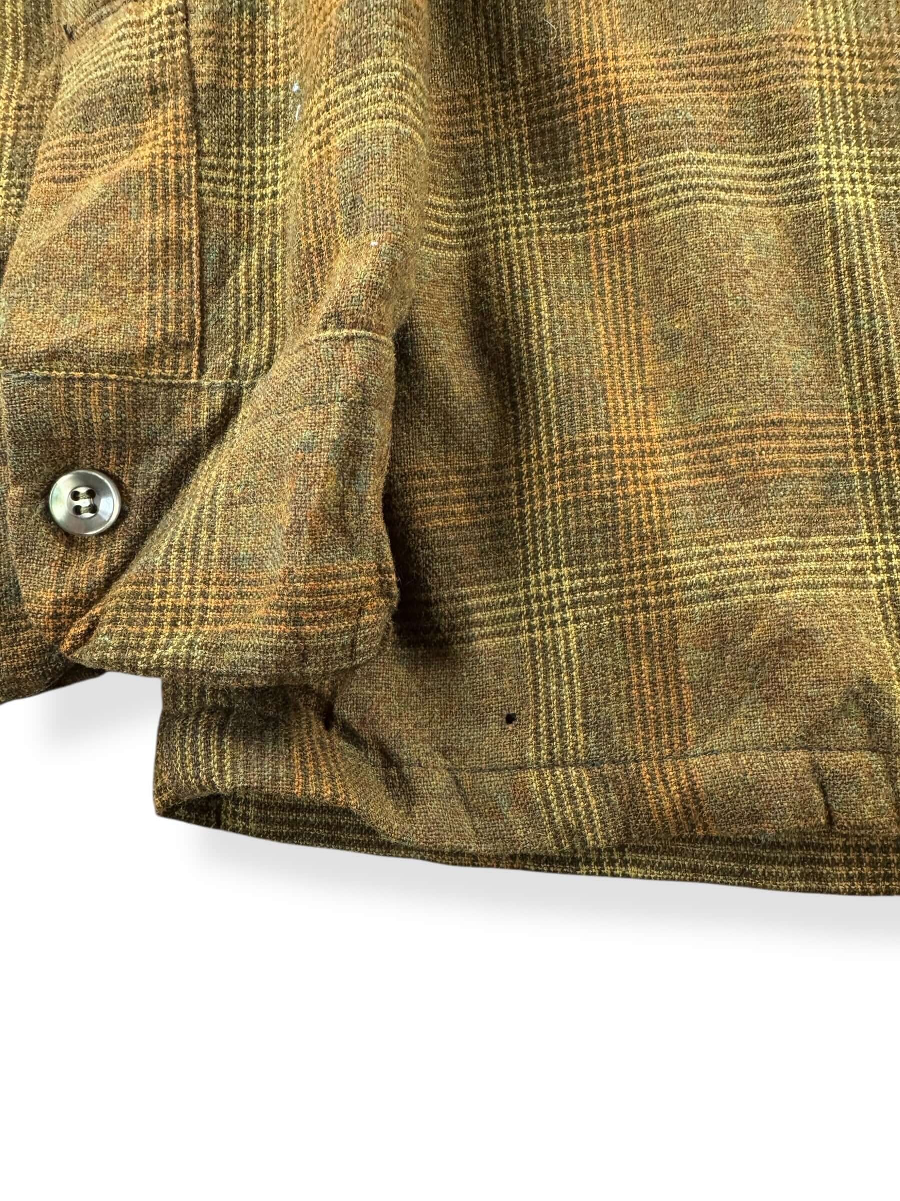 Pinhole on Vintage Earth Tone Pendleton Board Shirt SZ M