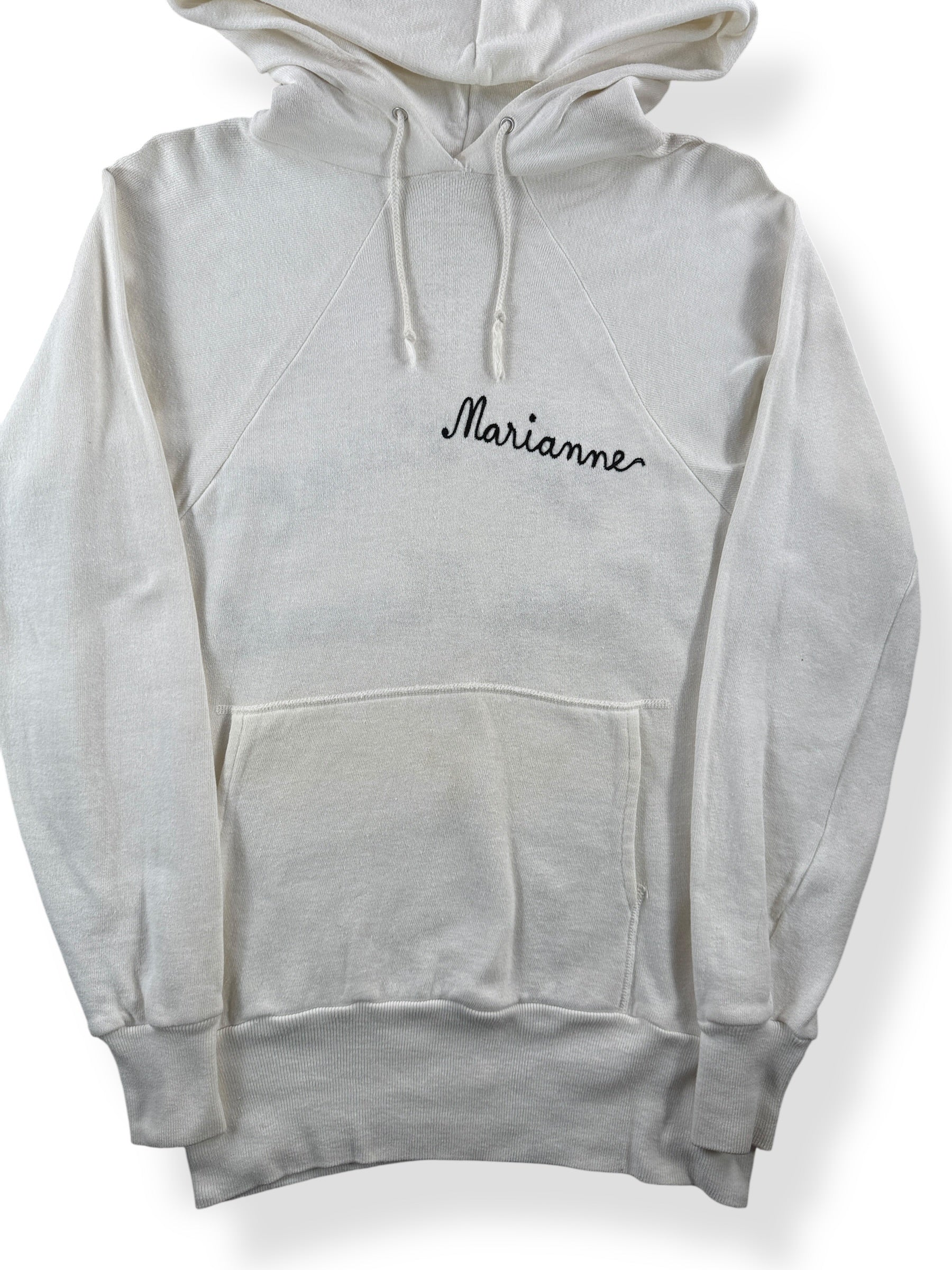 Front Close Up of Vintage Merry Mermaids Hoodie SZ XS