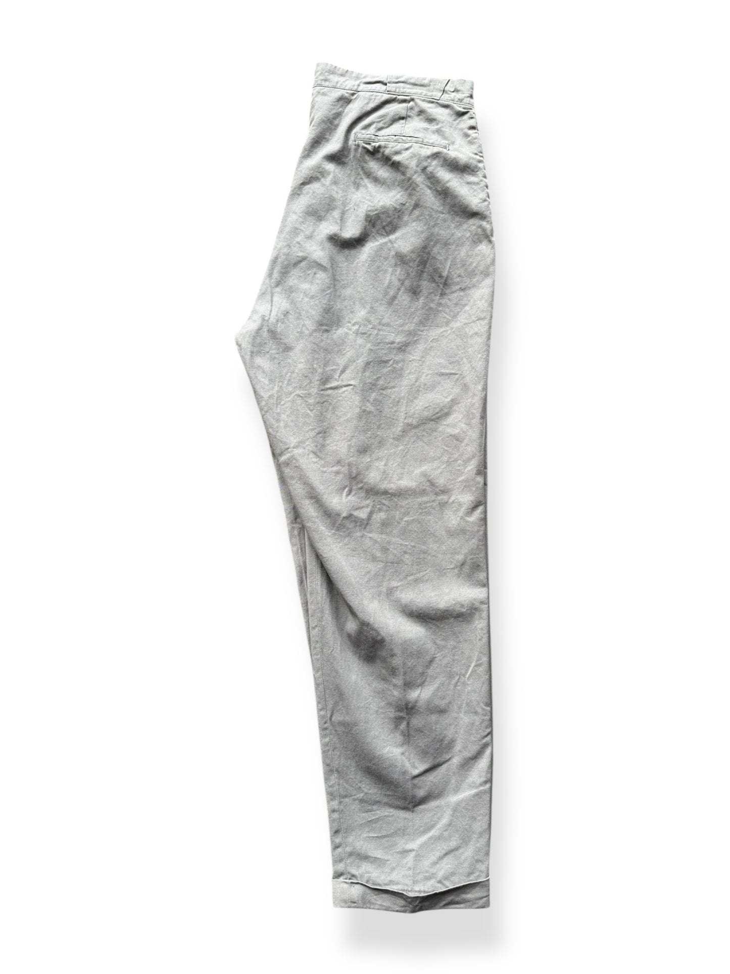 Unfolded Vintage Grey Sailcloth Chinos W39