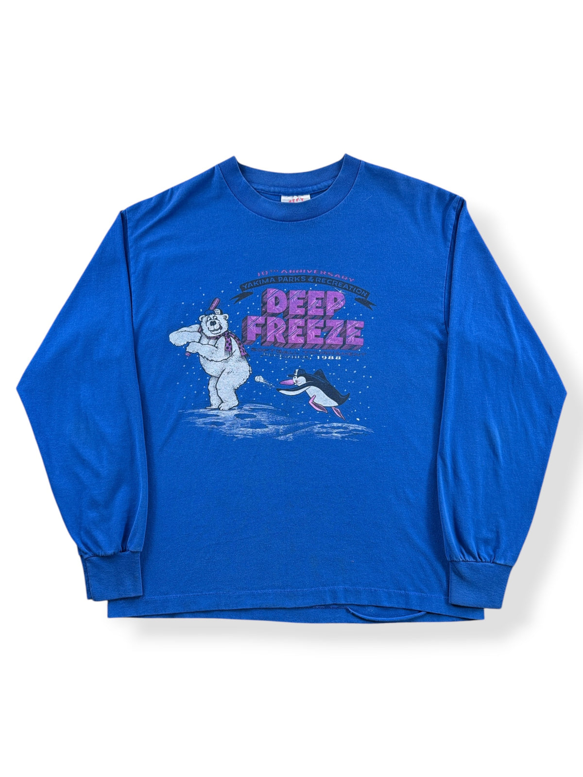 Front of Vintage Yakima Parks & Rec Deep Freeze Tee SZ L (Fits M)