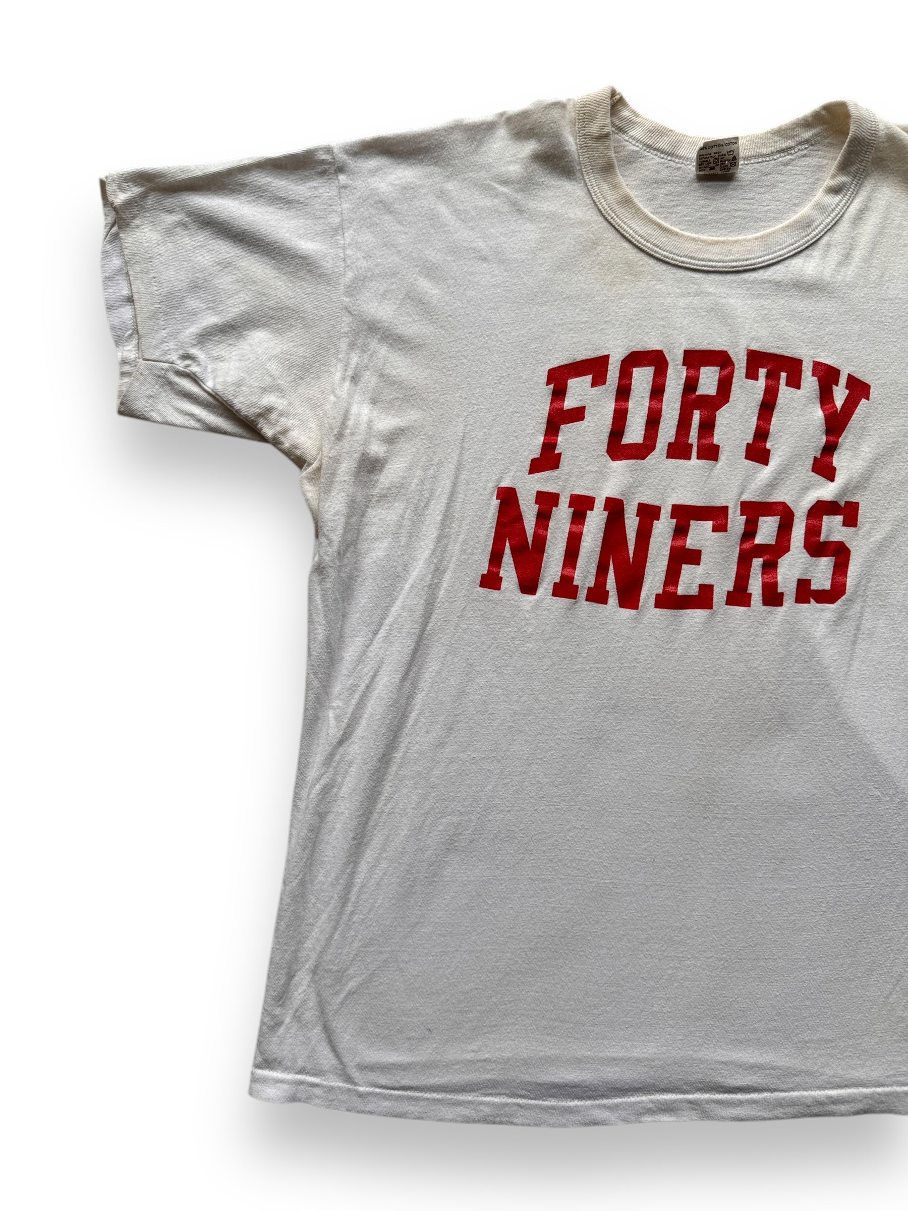 front right of Vintage Forty Niners Tee SZ XL