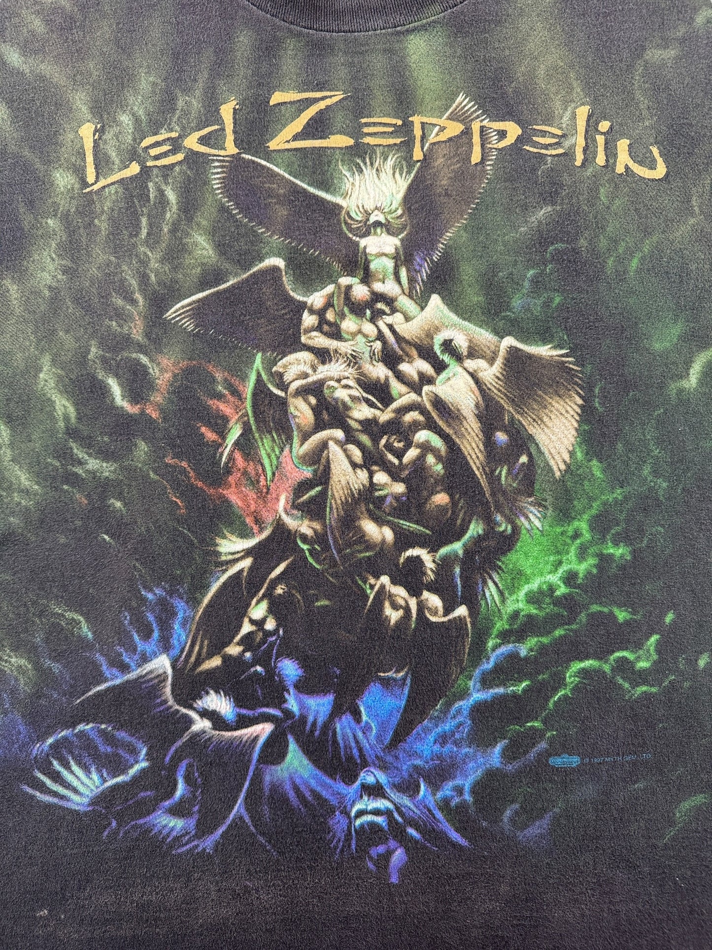 Front Graphic of Vintage Led Zeppelin Stairway to Heaven Tee SZ XL