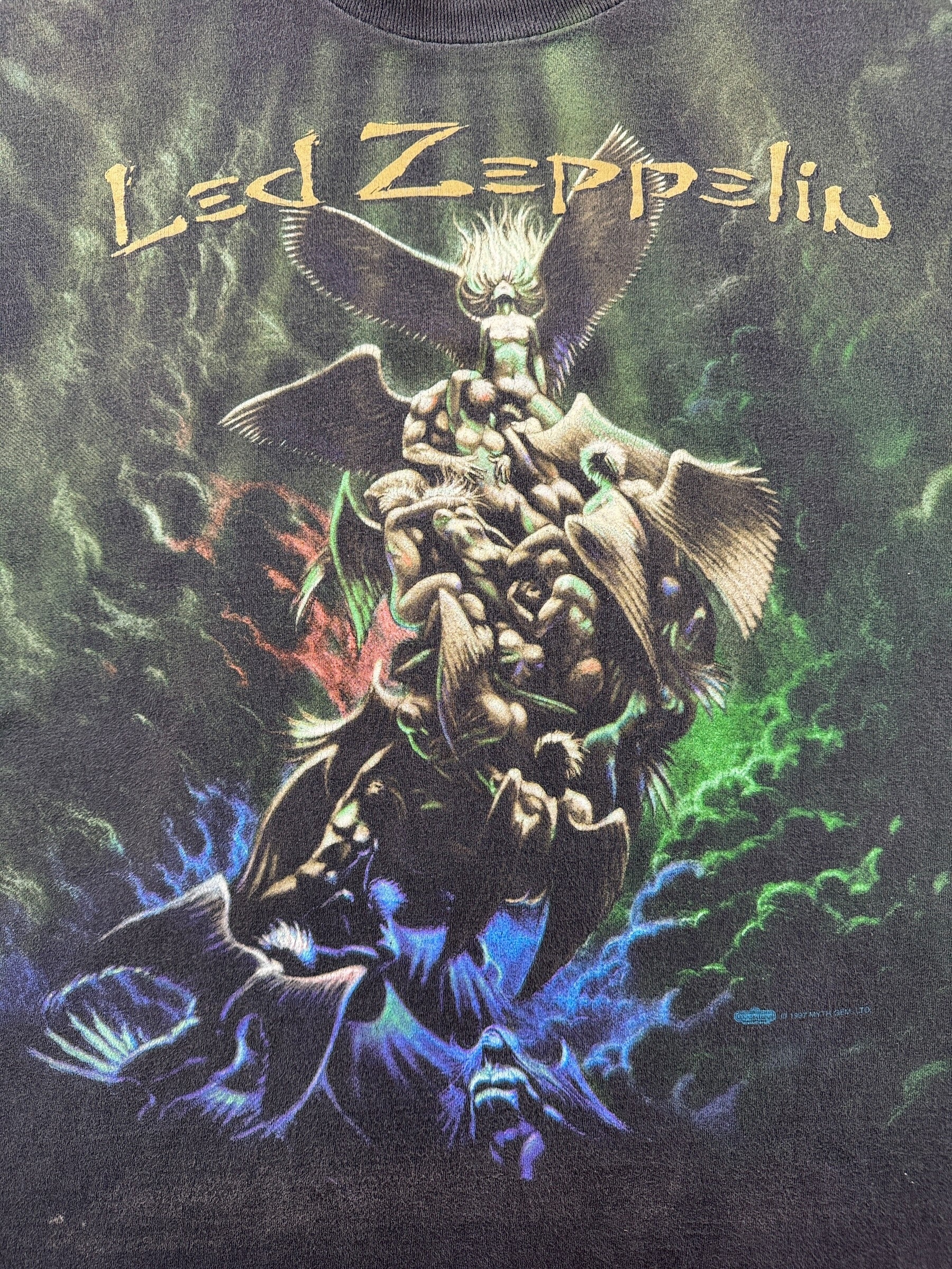 Front Graphic of Vintage Led Zeppelin Stairway to Heaven Tee SZ XL