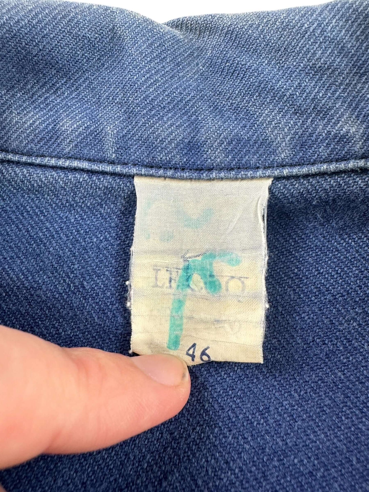 Tag on Vintage Painters French Chore Coat SZ M