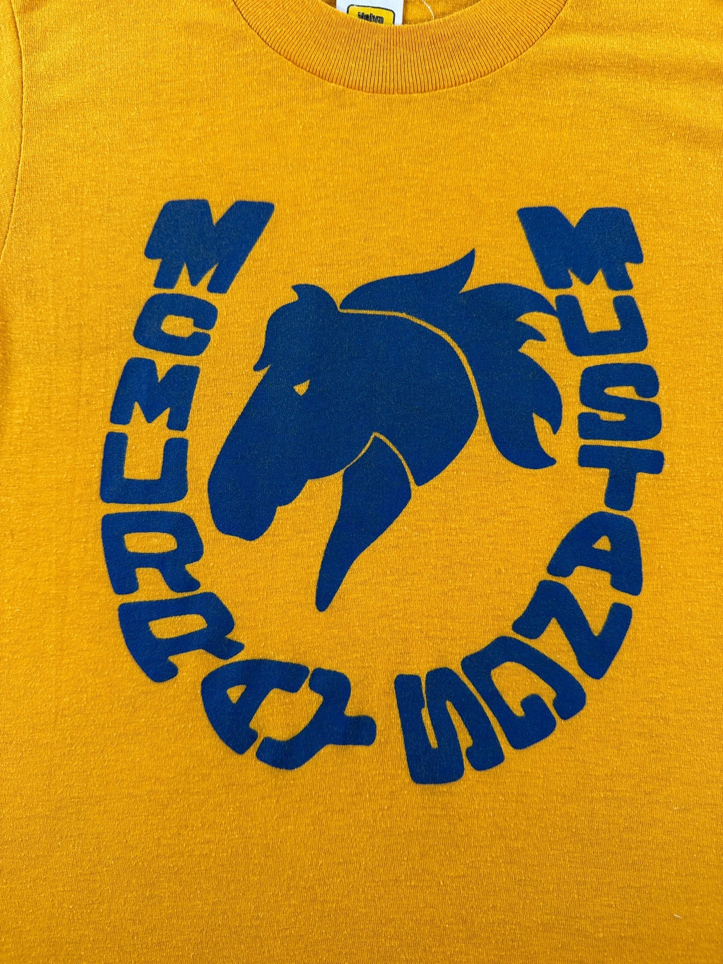 Graphic of Vintage McMurray Mustangs Tee SZ S (Fits XS)