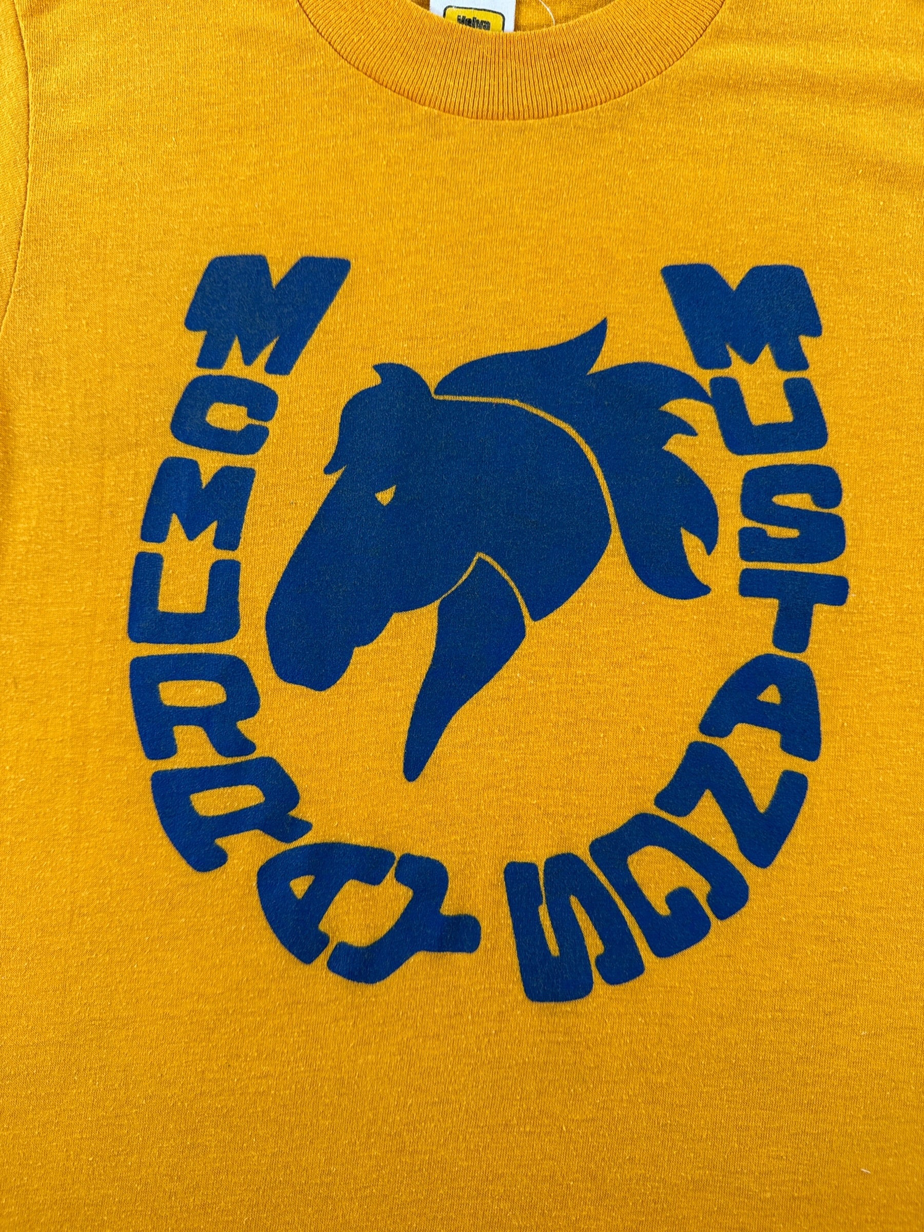 Graphic of Vintage McMurray Mustangs Tee SZ S (Fits XS)