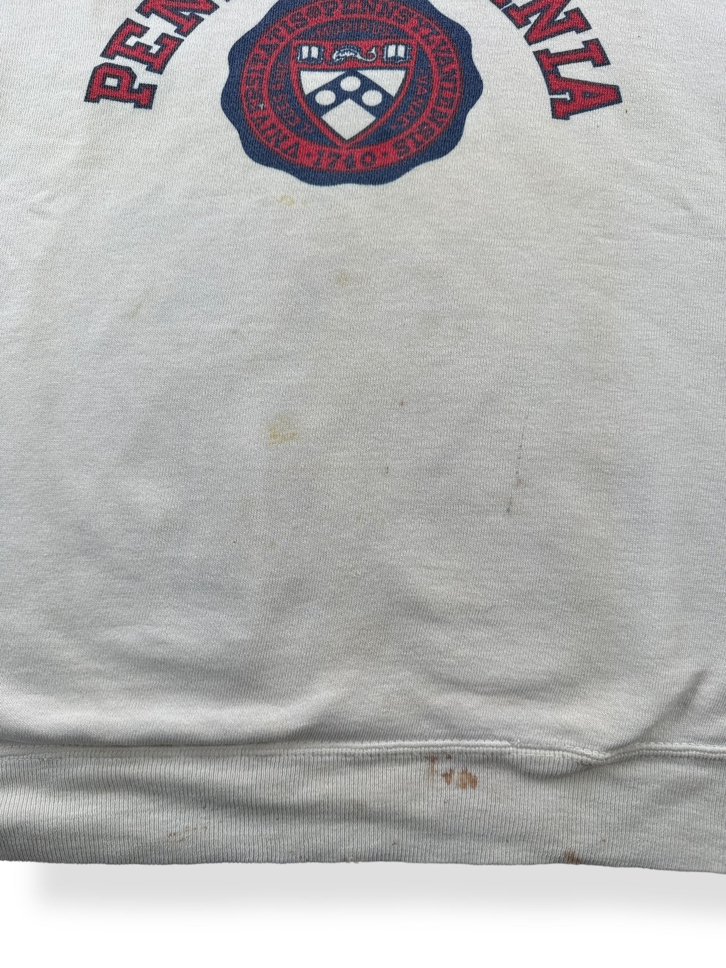 Staining on Vintage 60s Pennsylvania Shortsleeve Sweatshirt