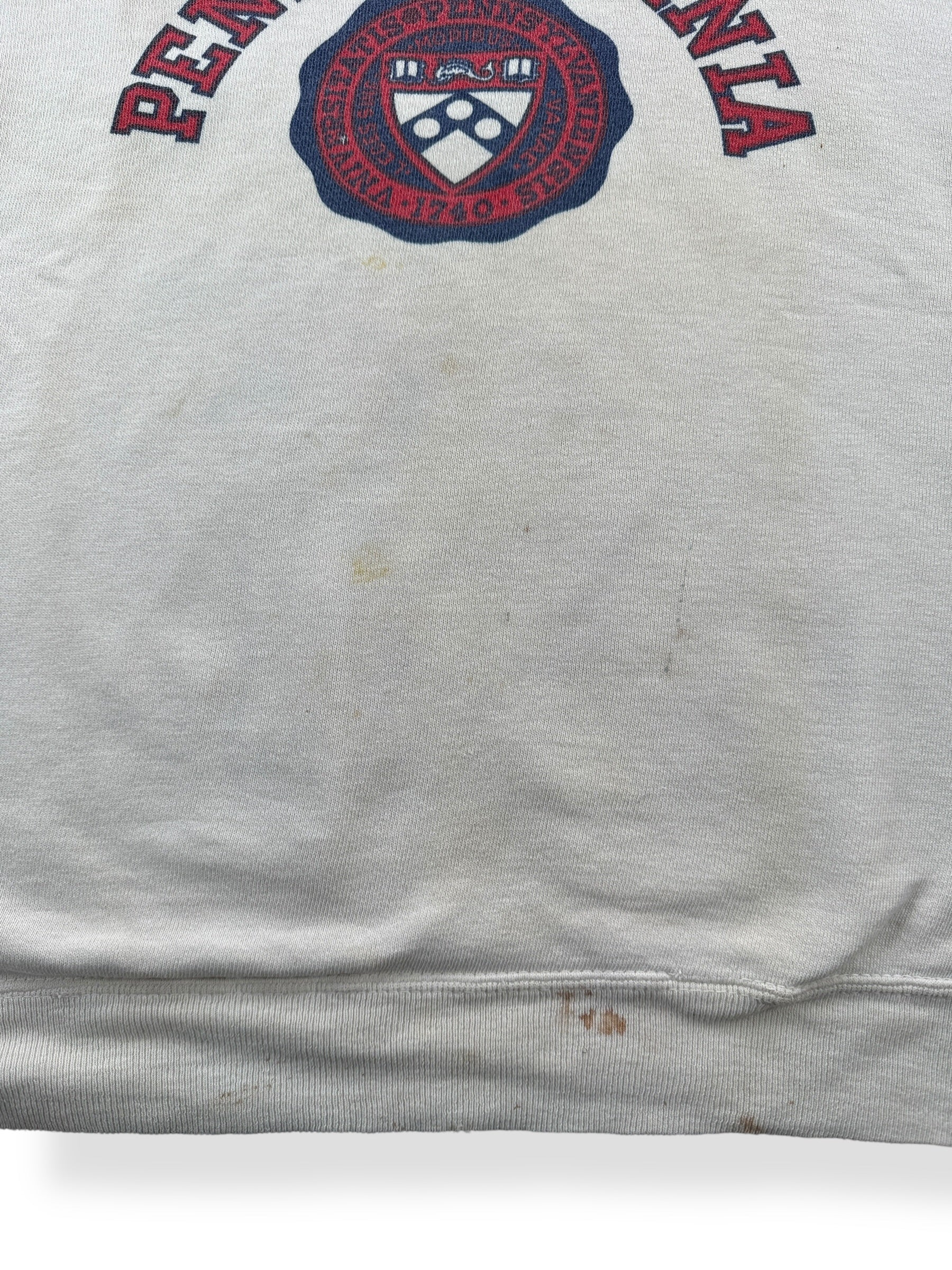 Staining on Vintage 60s Pennsylvania Shortsleeve Sweatshirt