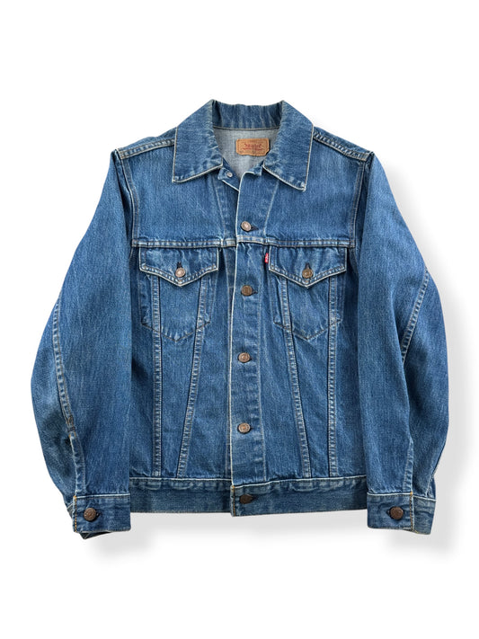 Front of Vintage Levi's Type III Two Pocket Denim Trucker Jacket SZ 36