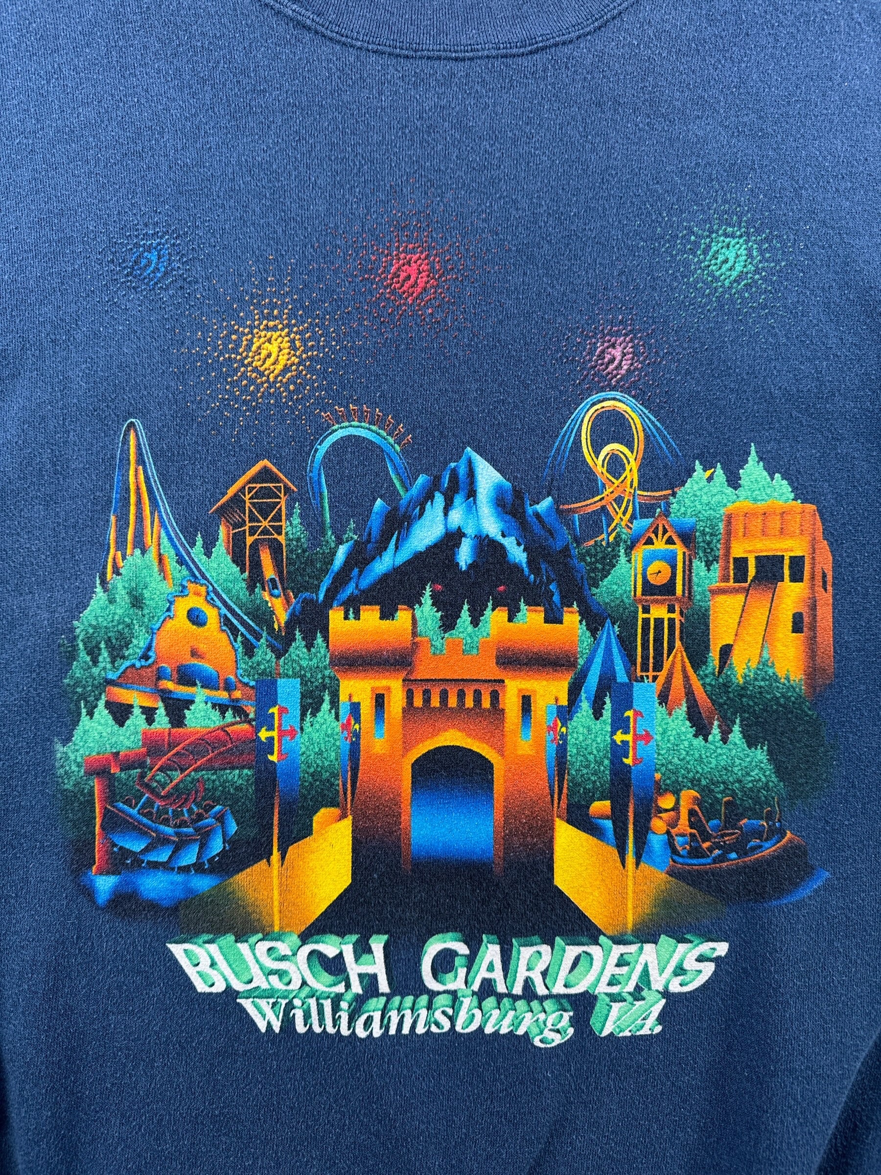 Graphic on Vintage Busch Gardens Crewneck SZ XXL