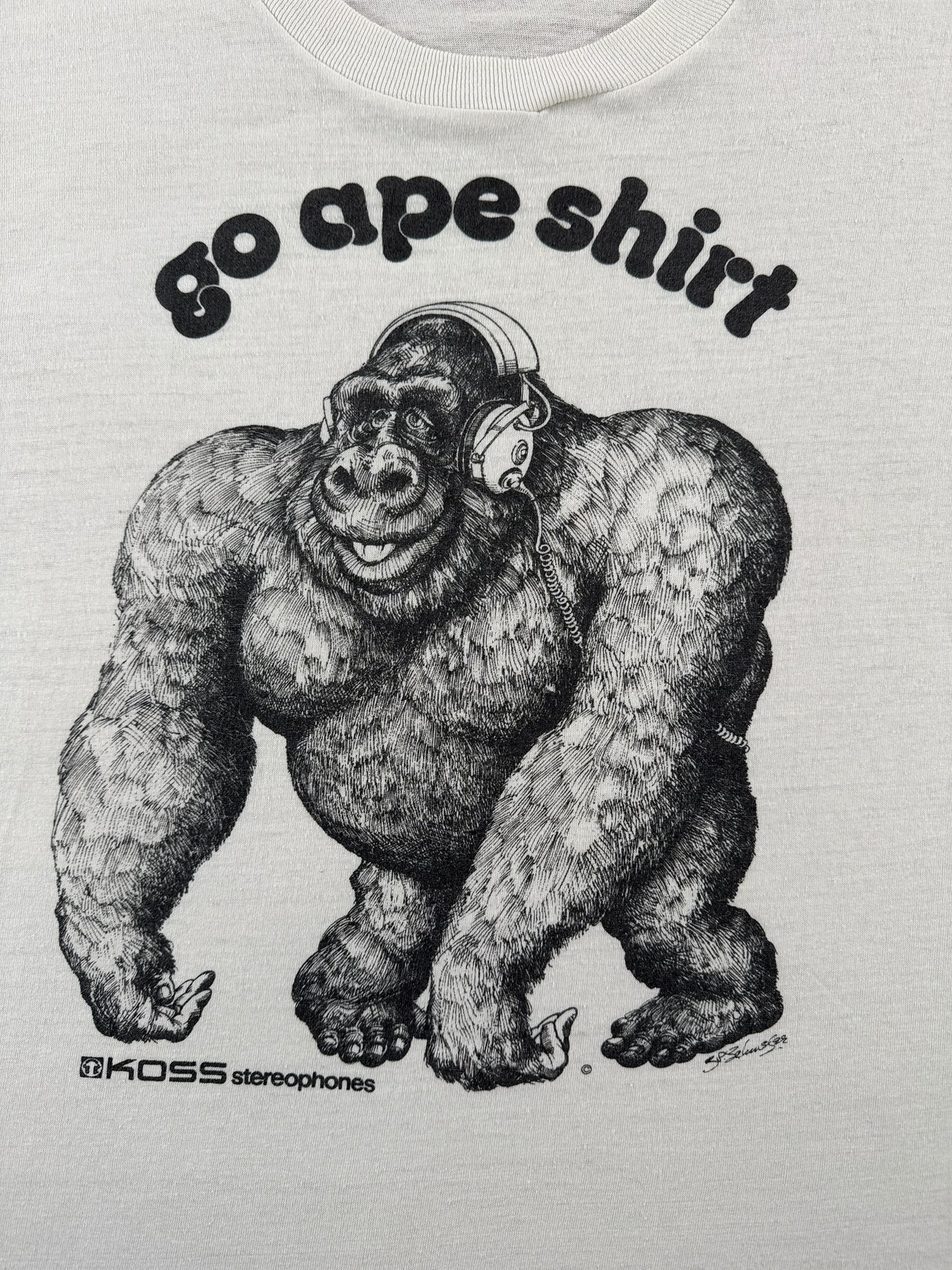Graphic of Vintage Go Ape Koss Stereophones Shirt Tee SZ M