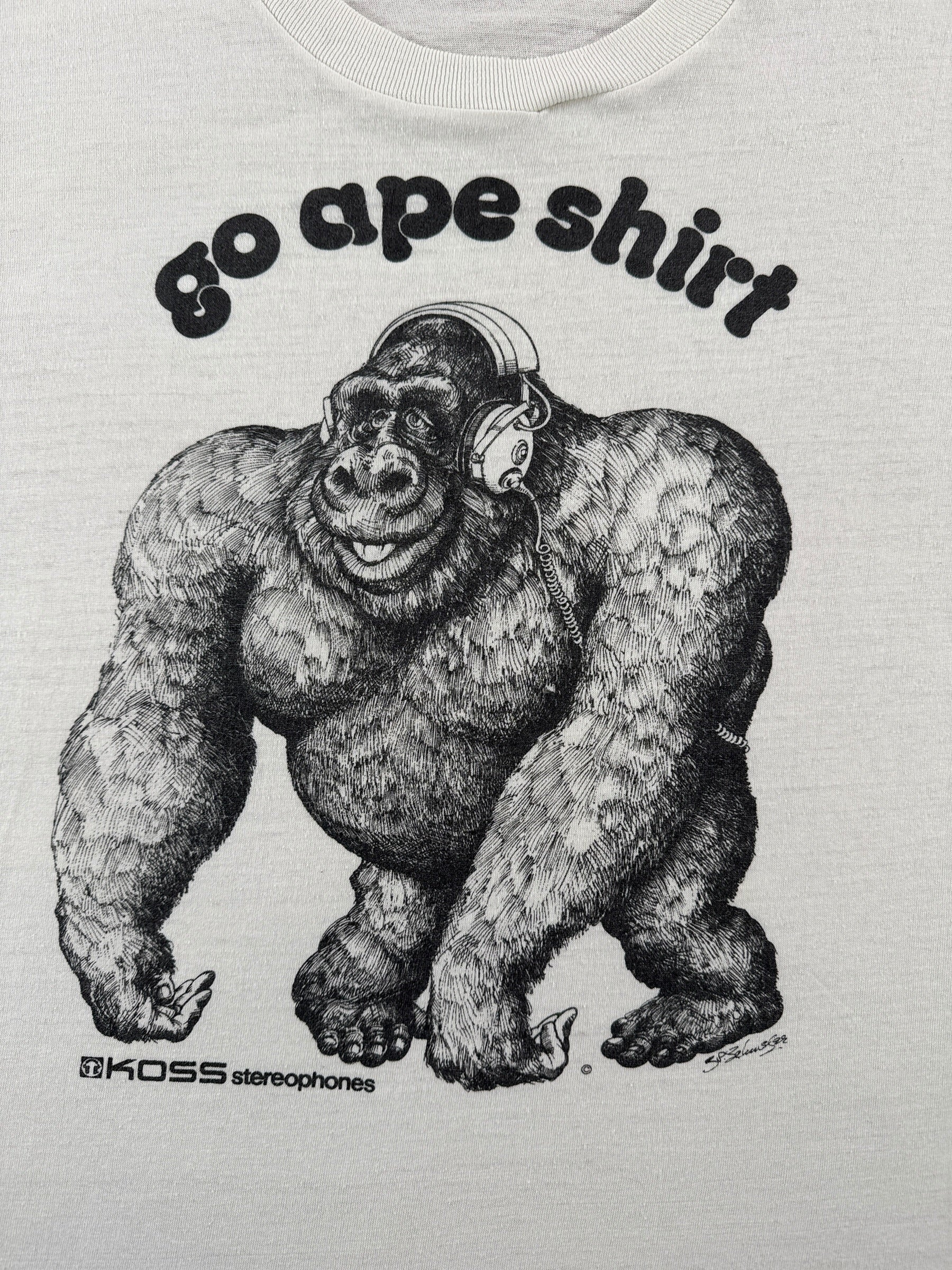 Graphic of Vintage Go Ape Koss Stereophones Shirt Tee SZ M
