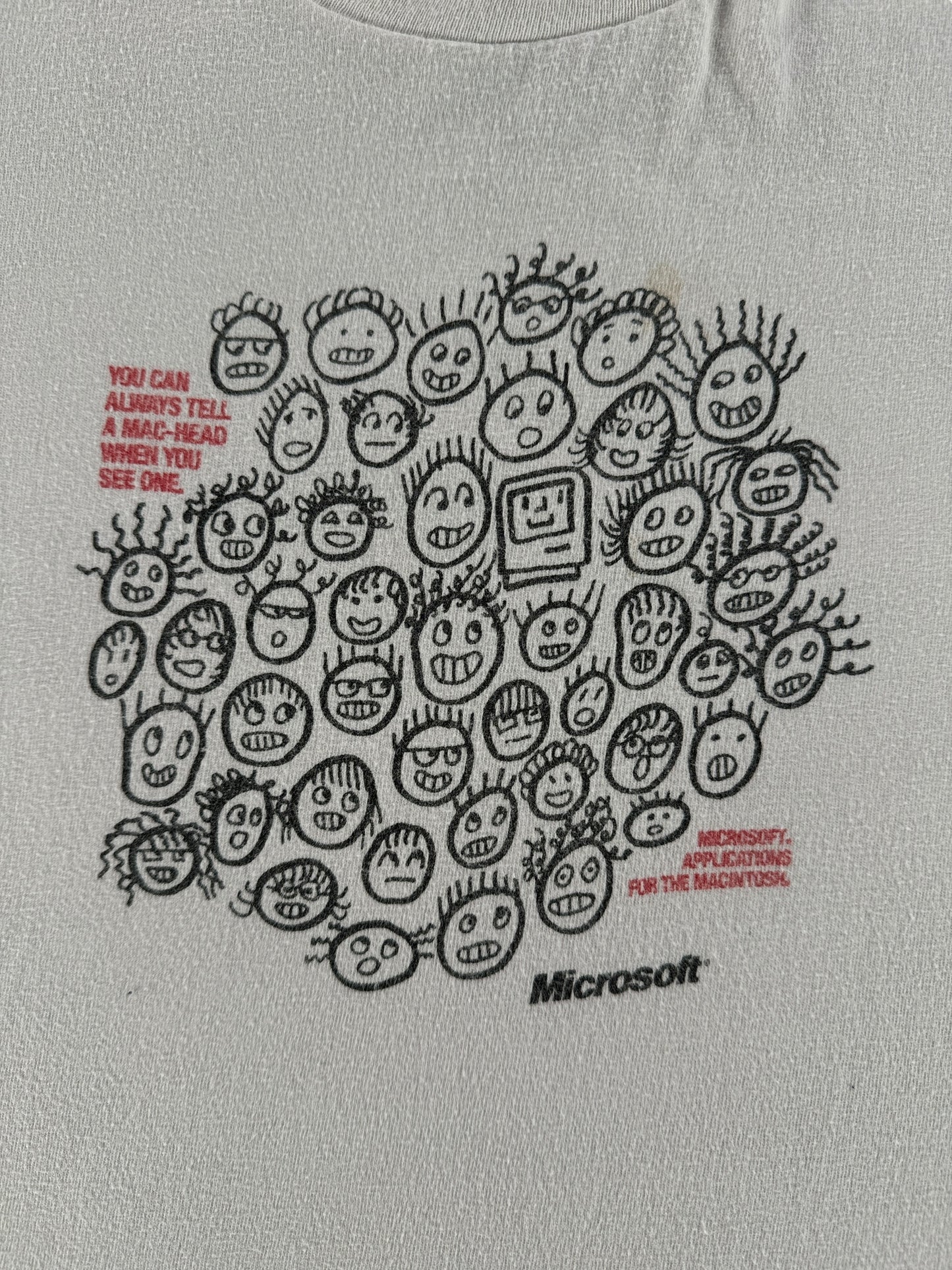 Front Graphic of Vintage Microsoft Mac-Head Smack Talk Tee SZ XL