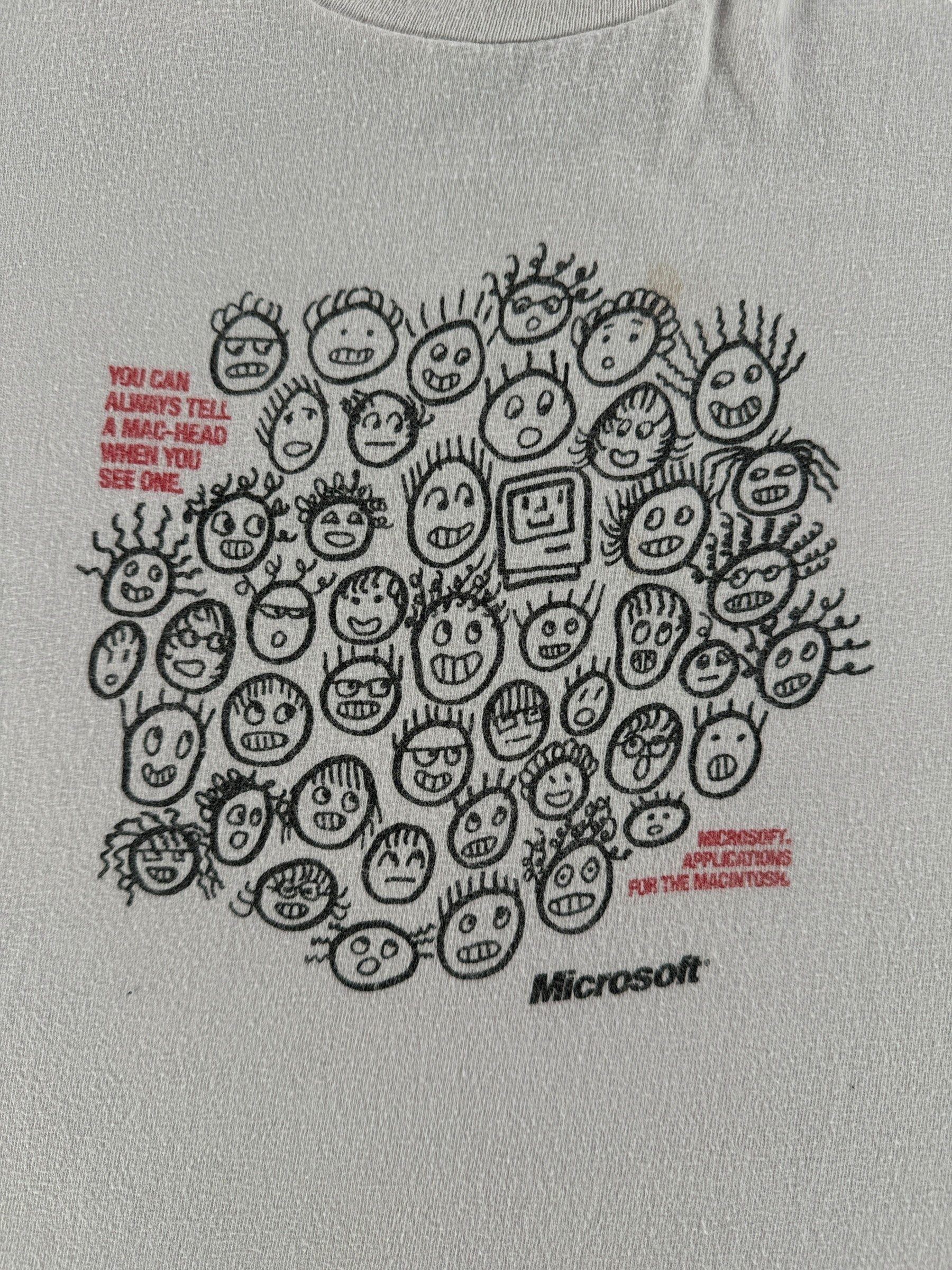 Front Graphic of Vintage Microsoft Mac-Head Smack Talk Tee SZ XL