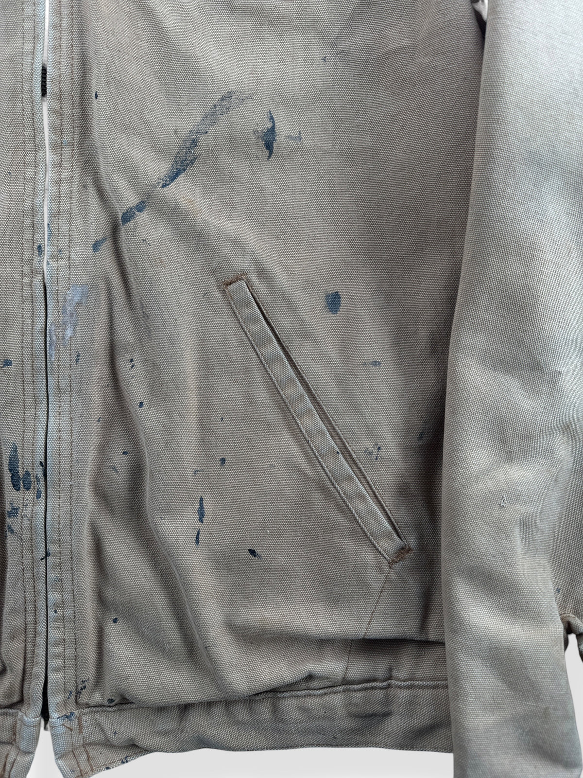 Paint on front of Vintage 1990s Dickies Detroit Style Workwear Jacket L