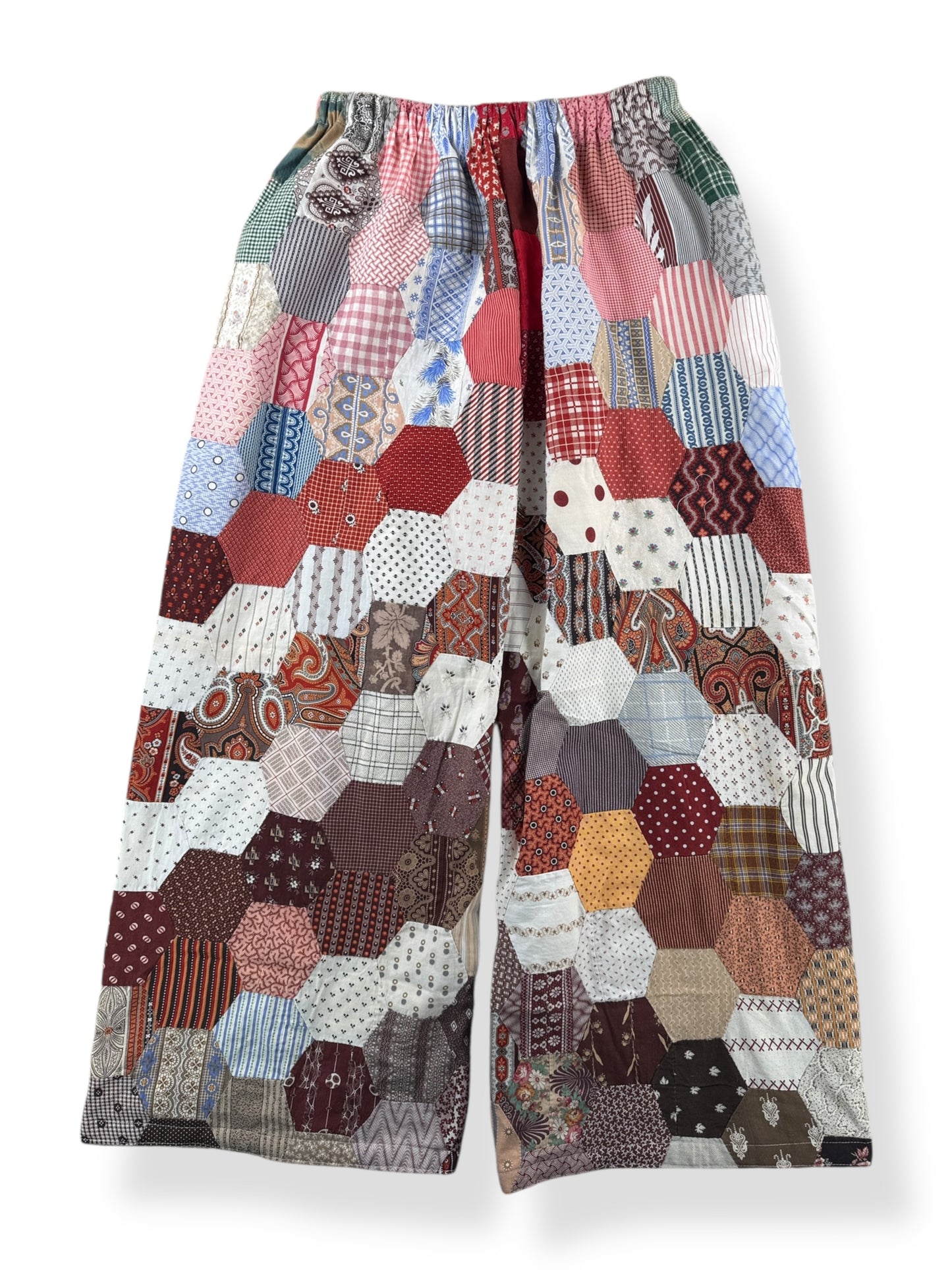 Front of Archive Craft X Barn Owl Vintage Quilt Pants SZ M