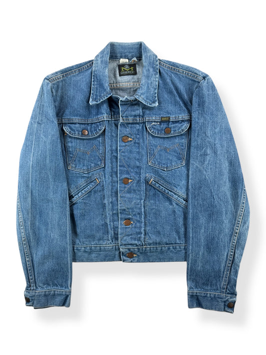Front of Vintage Maverick Blue Bell Denim Jacket SZ 40