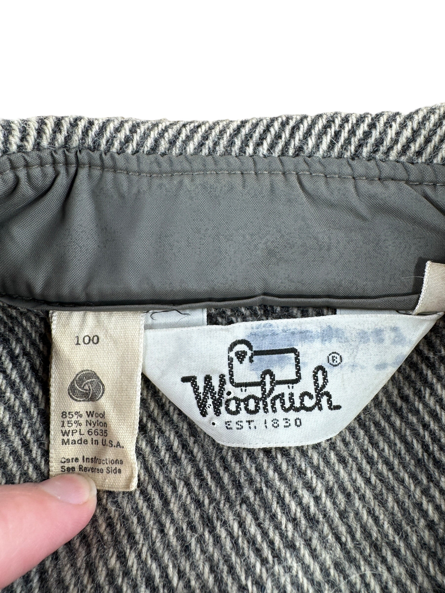 Tag on Vintage Woolrich Grey Herringbone Wool Blend Shirt Jac SZ XL