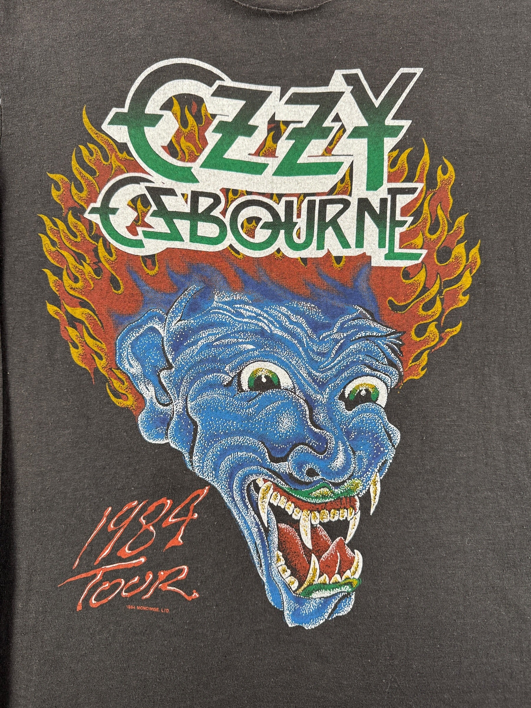 Graphic of Vintage Ozzy Osbourne Rules '84 Long Sleeve Chopper Tee SZ M