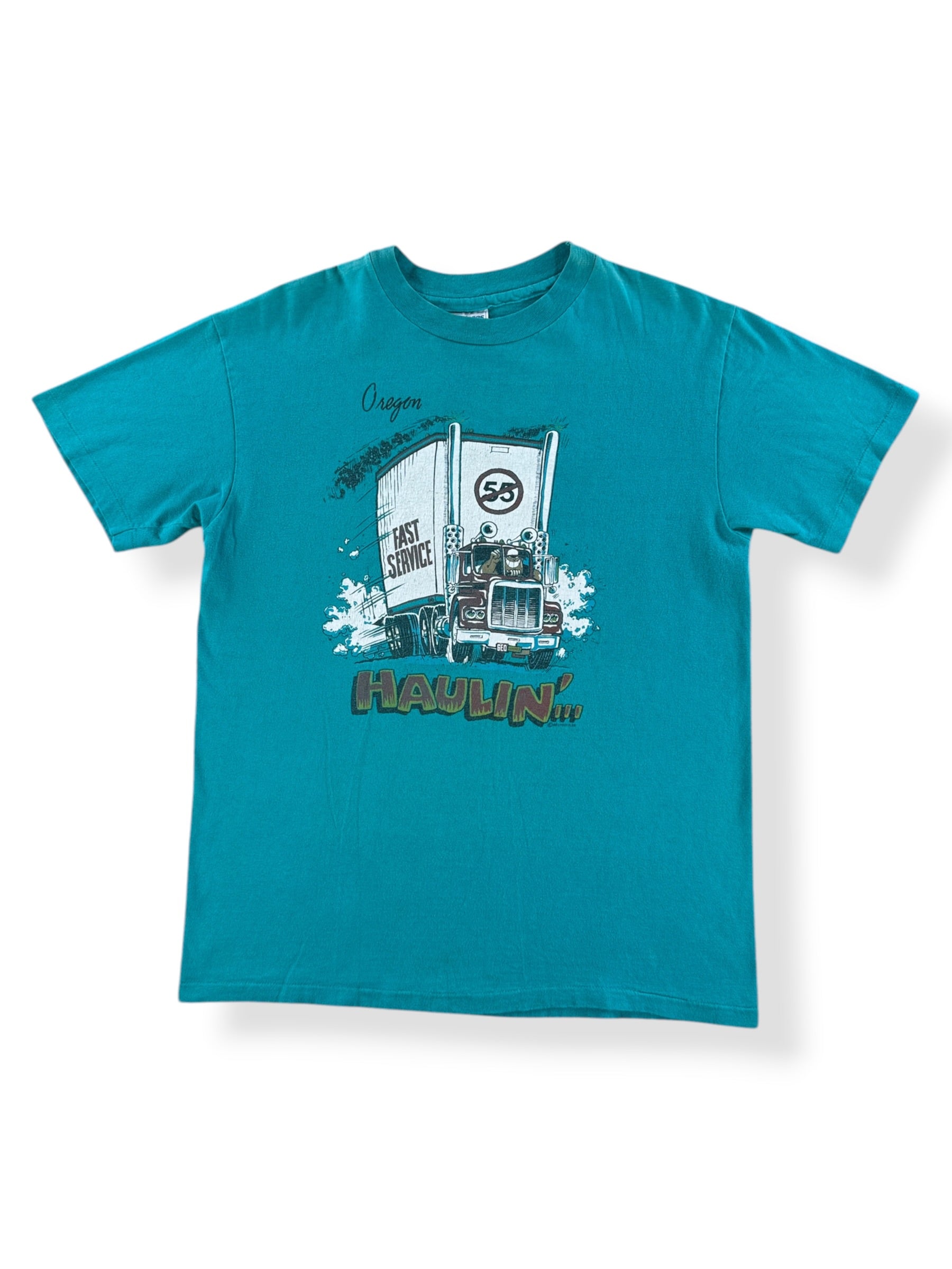 Front of Vintage Haulin A** Oregon Trucker Tee SZ L