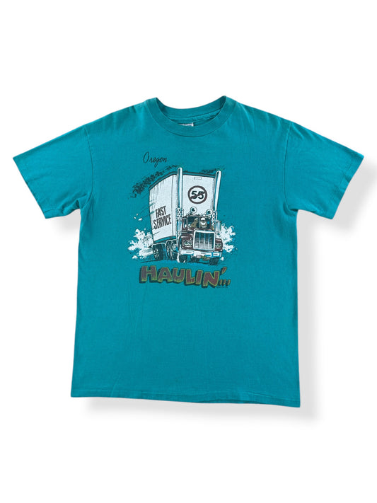 Front of Vintage Haulin A** Oregon Trucker Tee SZ L