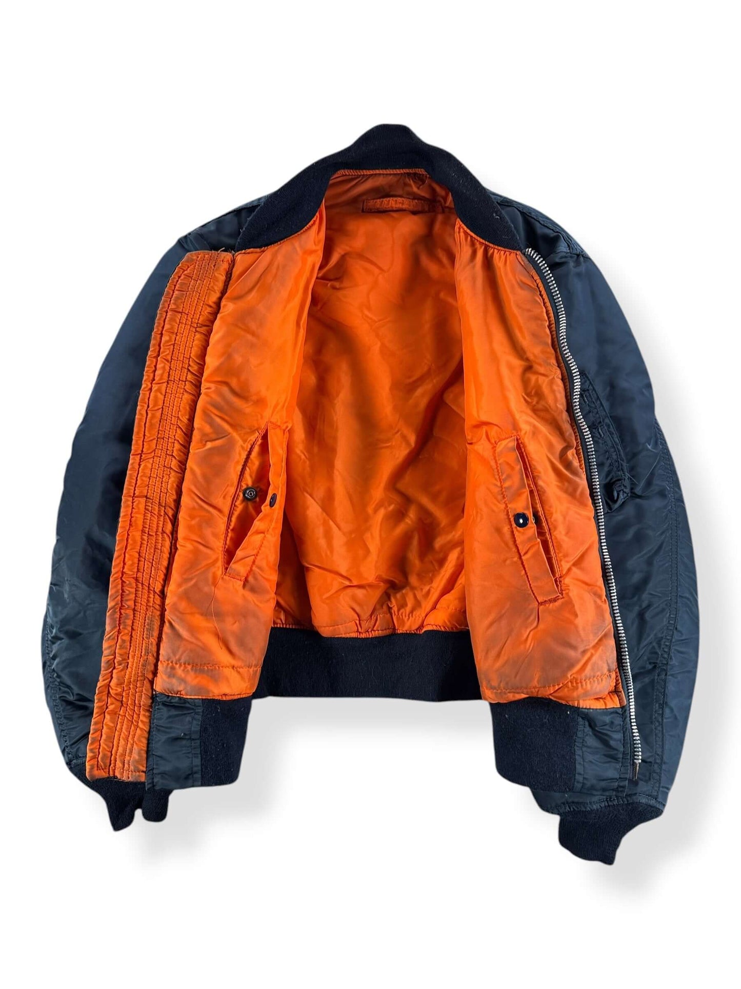 Inside of Vintage Military MA-1 Bomber Jacket SZ M - AS IS