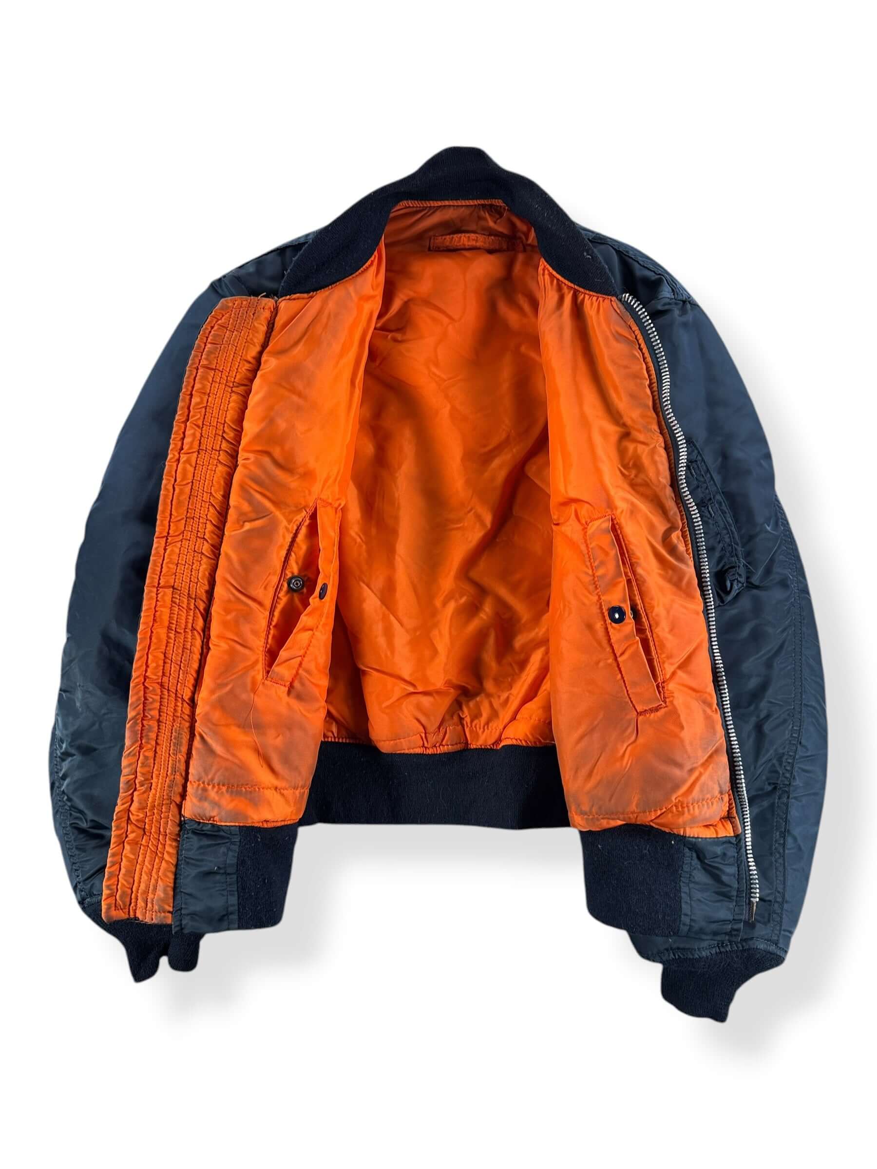 Inside of Vintage Military MA-1 Bomber Jacket SZ M - AS IS