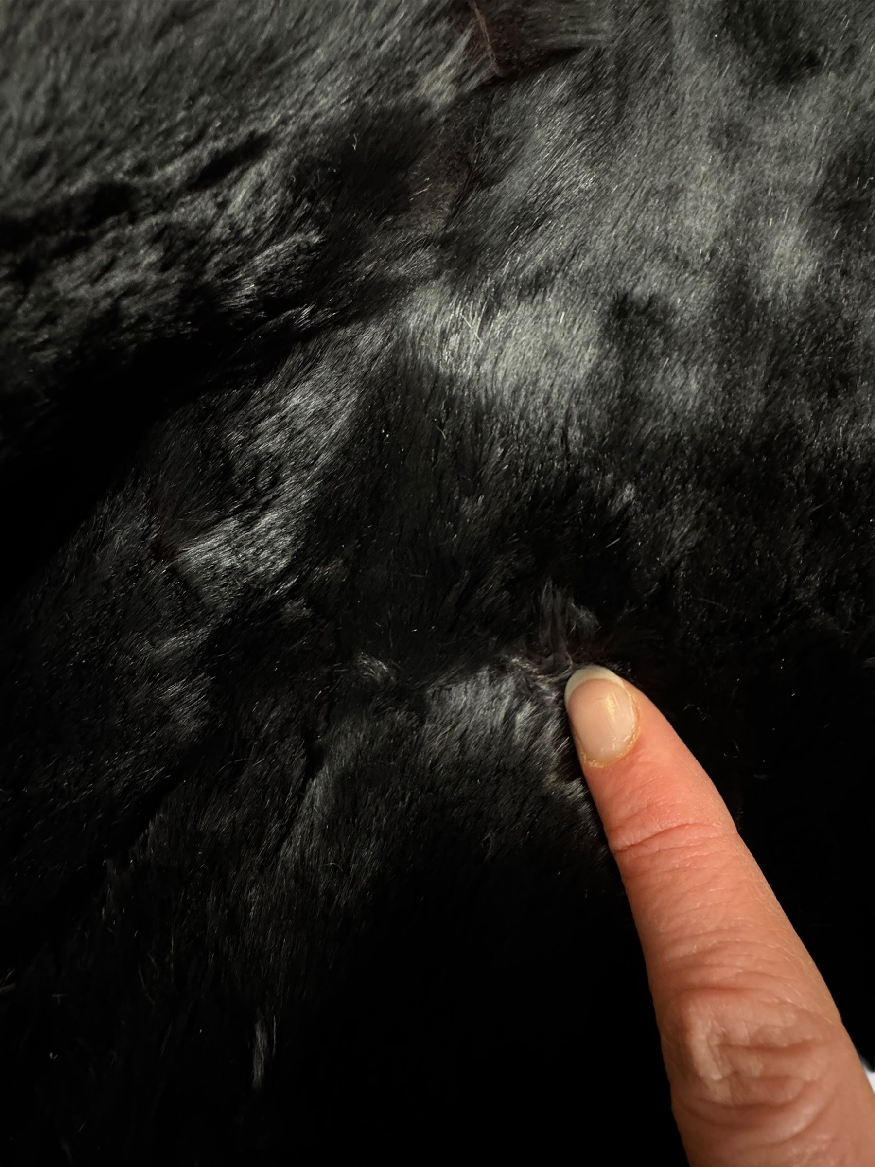 Small hole 1940s Black Mink Coat M-L