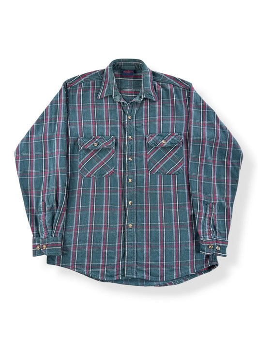 Front of Vintage Dakota Woven Cotton Flannel SZ L