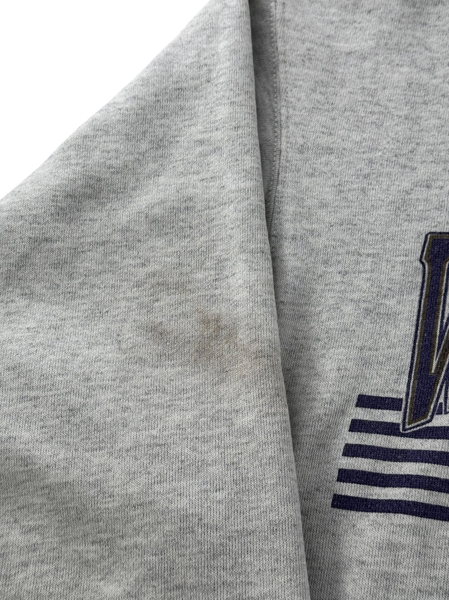 Staining on Vintage 1993 Huskies Rose Bowl Crewneck SZ XL (Fits L)