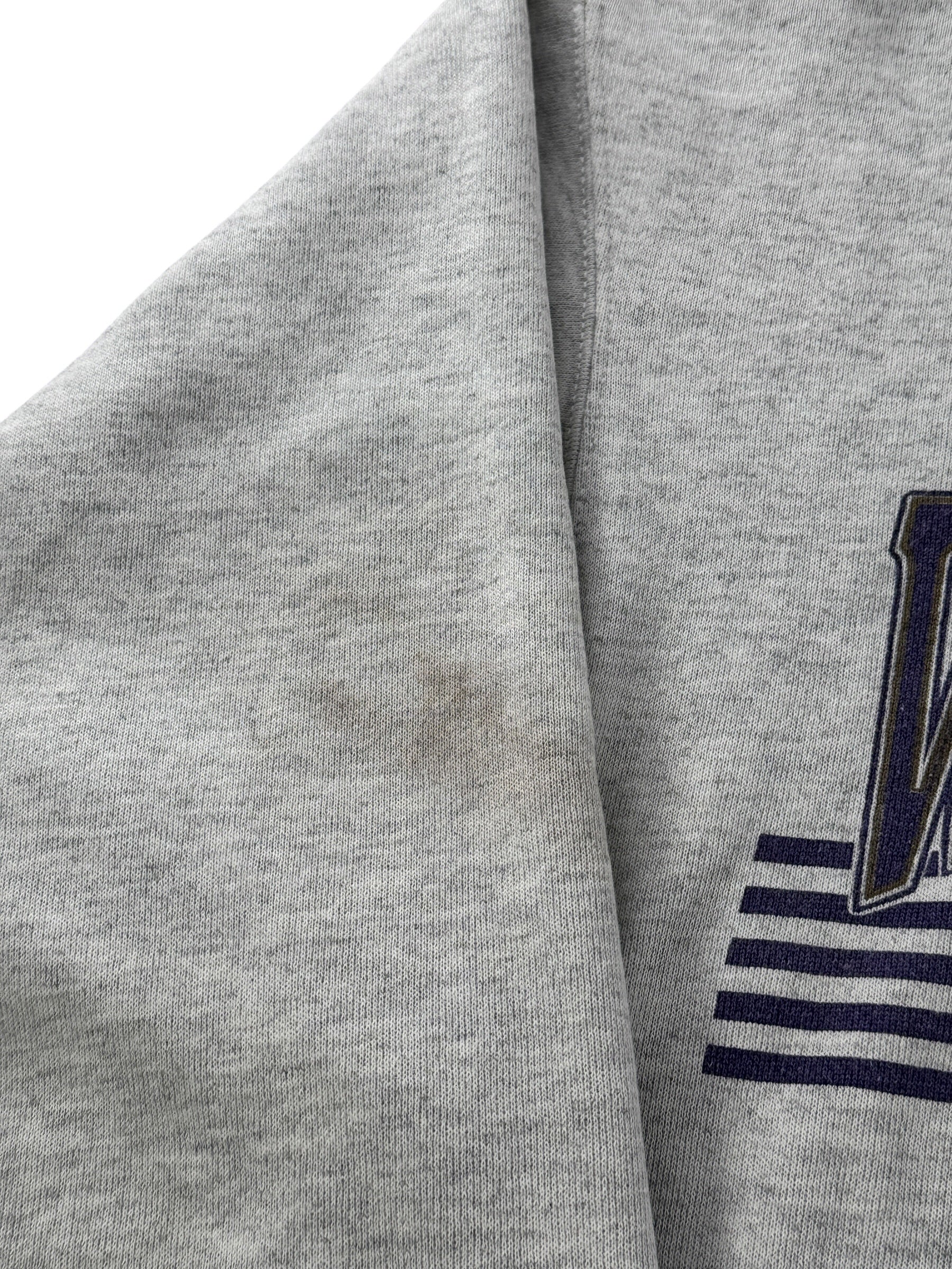 Staining on Vintage 1993 Huskies Rose Bowl Crewneck SZ XL (Fits L)