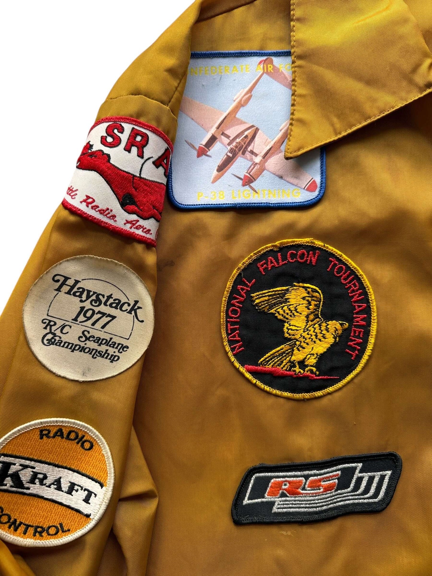 Patches on Vintage RC Patched Jacket SZ L