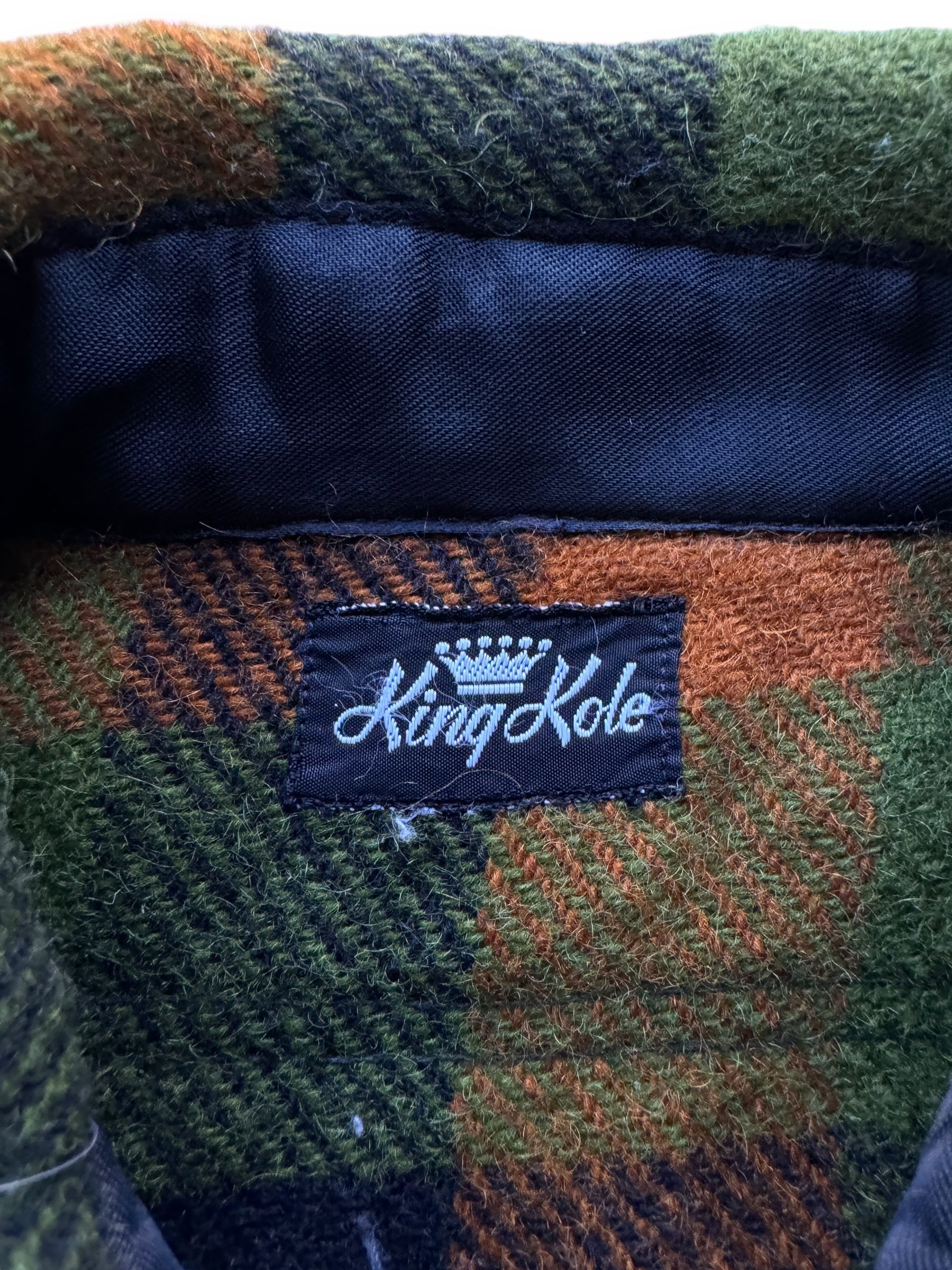 tag on Vintage King Kole Wool Coat SZ L