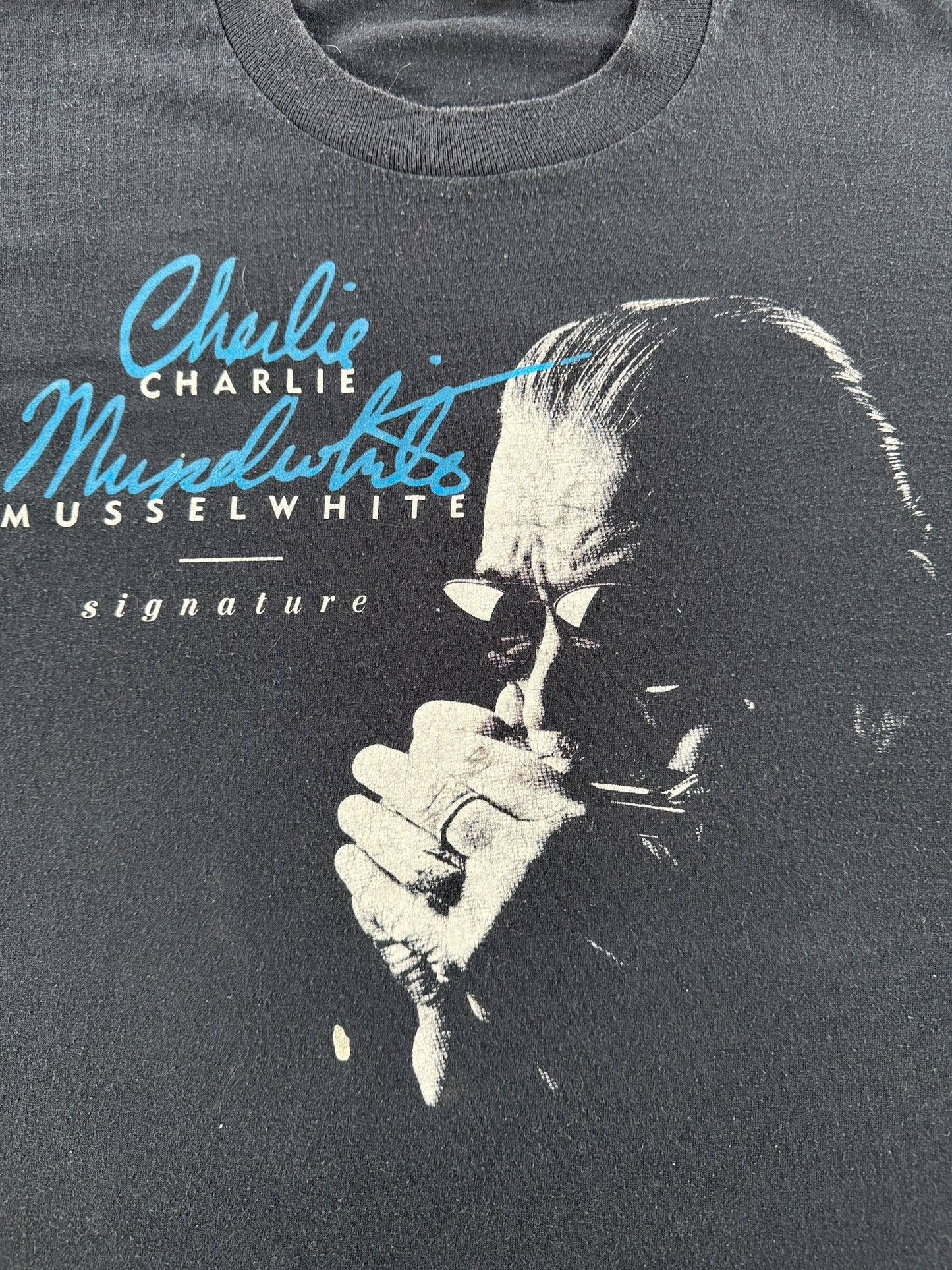 Graphic of Vintage Charlie Musselwhite Signature Tee SZ L (Fits M)