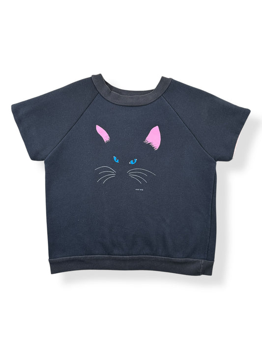 Front of Vintage Cat Short Sleeve Crewneck SZ L (Fits M)