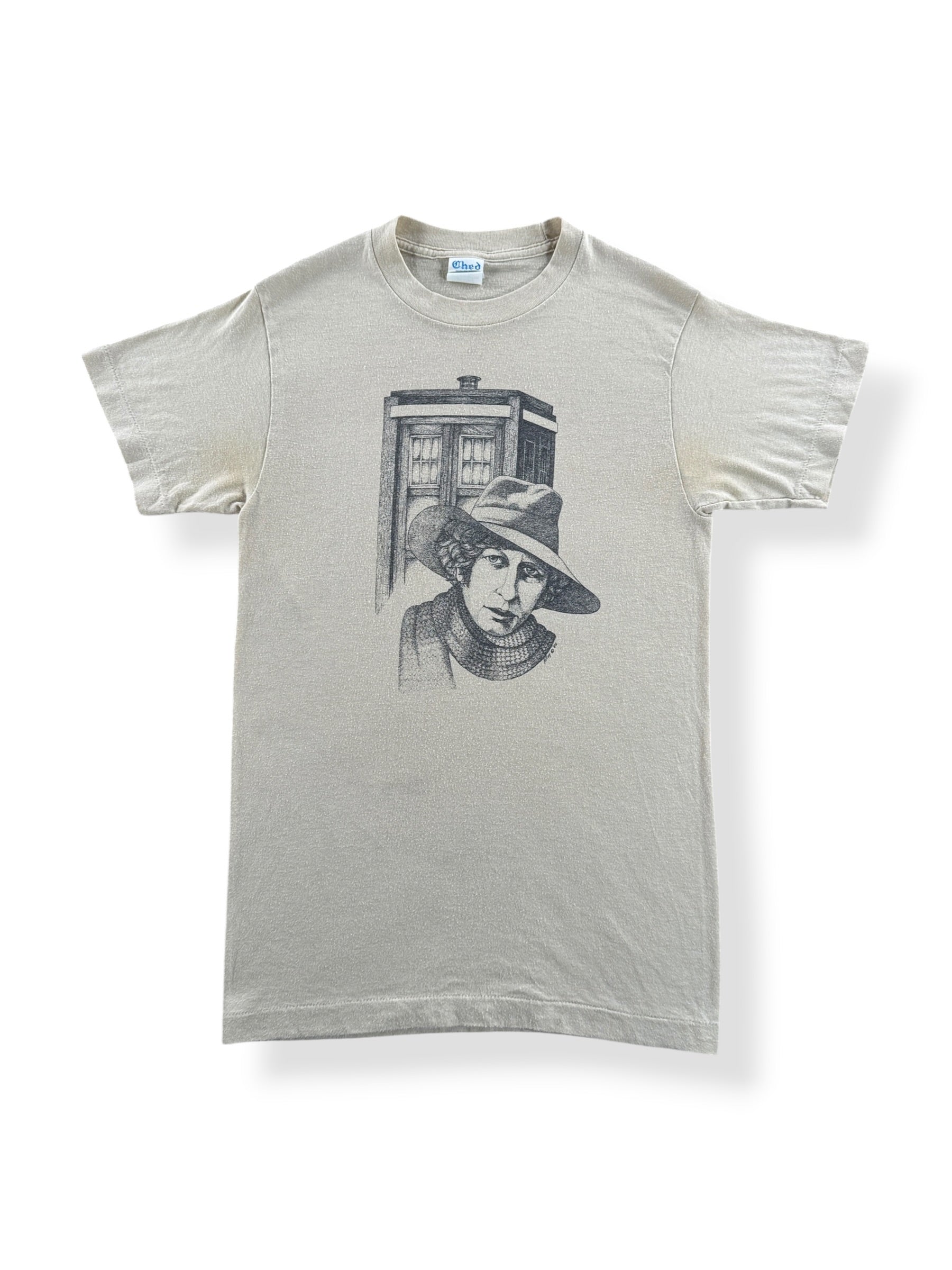 Front of Vintage Tom Baker Doctor Who Tee SZ S (Fits XS)