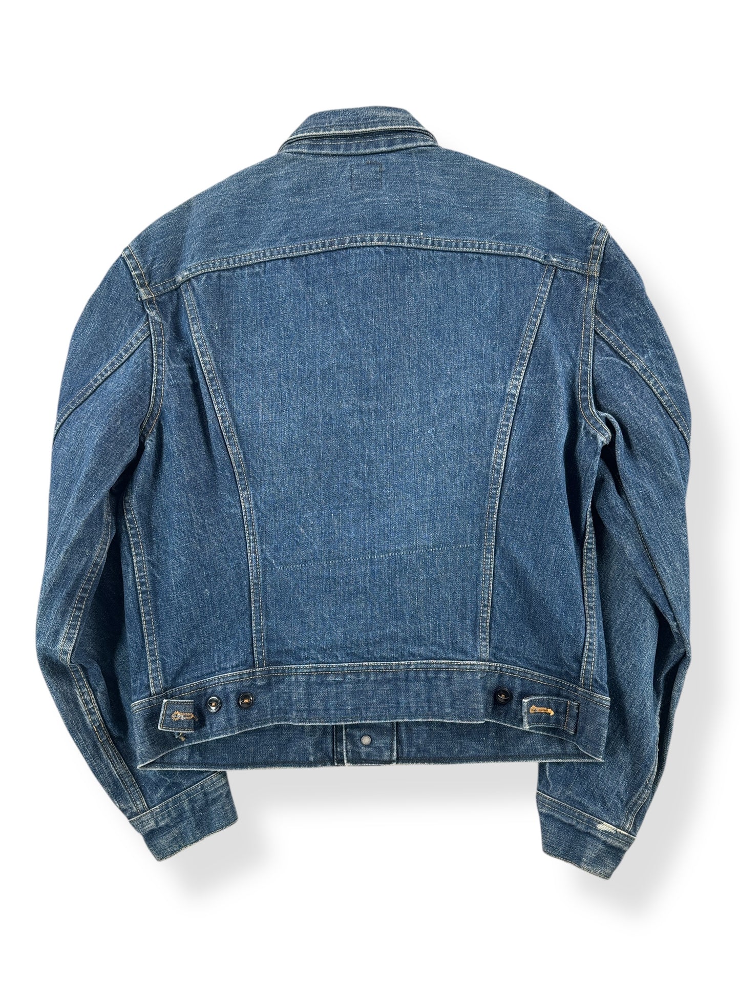 Back of Vintage Dark Lee Sanforized Denim Jacket SZ M