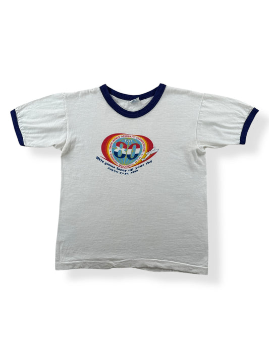 Front of Vintage 1980 Kids Aerobatic Ringer Tee SZ XS