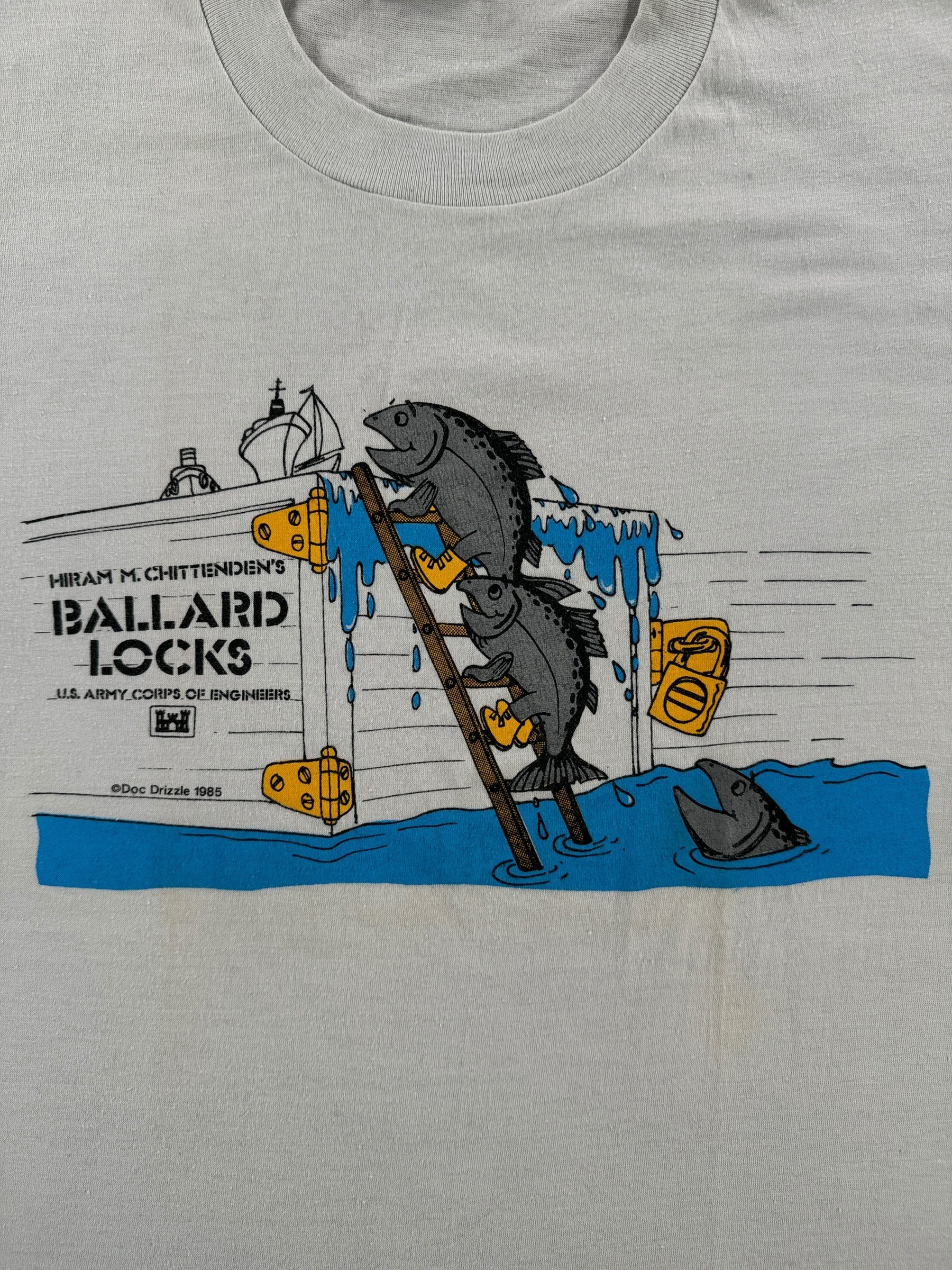 Front Graphic of Vintage Ballard Locks Tee SZ M