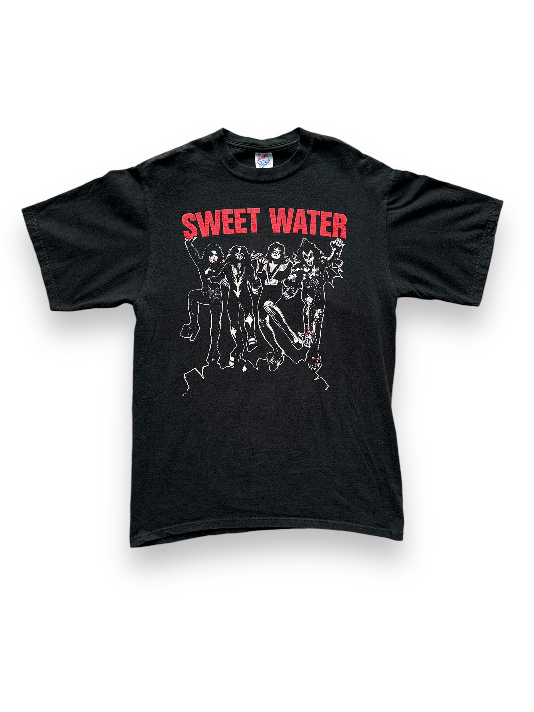 front of Vintage 90s Sweetwater Seattle Grunge Band Tee SZ L