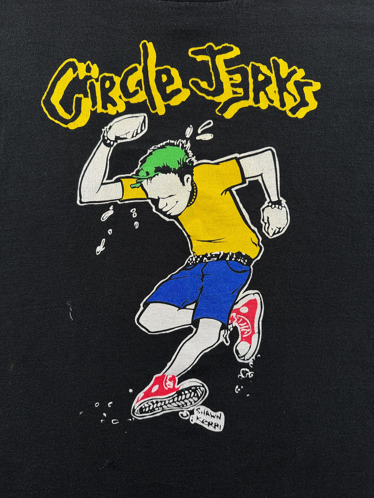 Front graphic on Vintage Circle Jerks Tee SZ L
